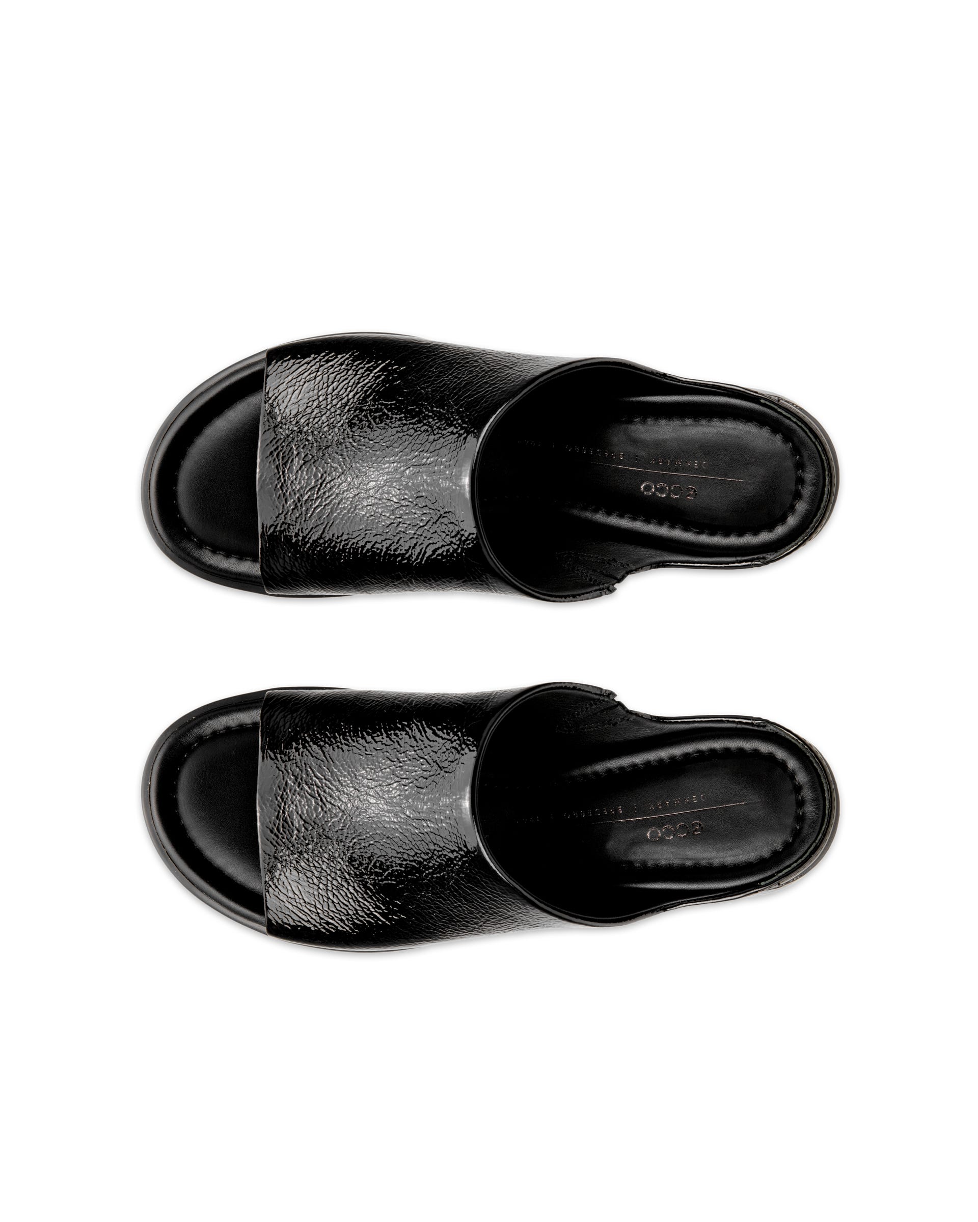 Dámské kožené nazouváky ECCO® Sculpted Sandal LX 35 - Černá - Top left pair