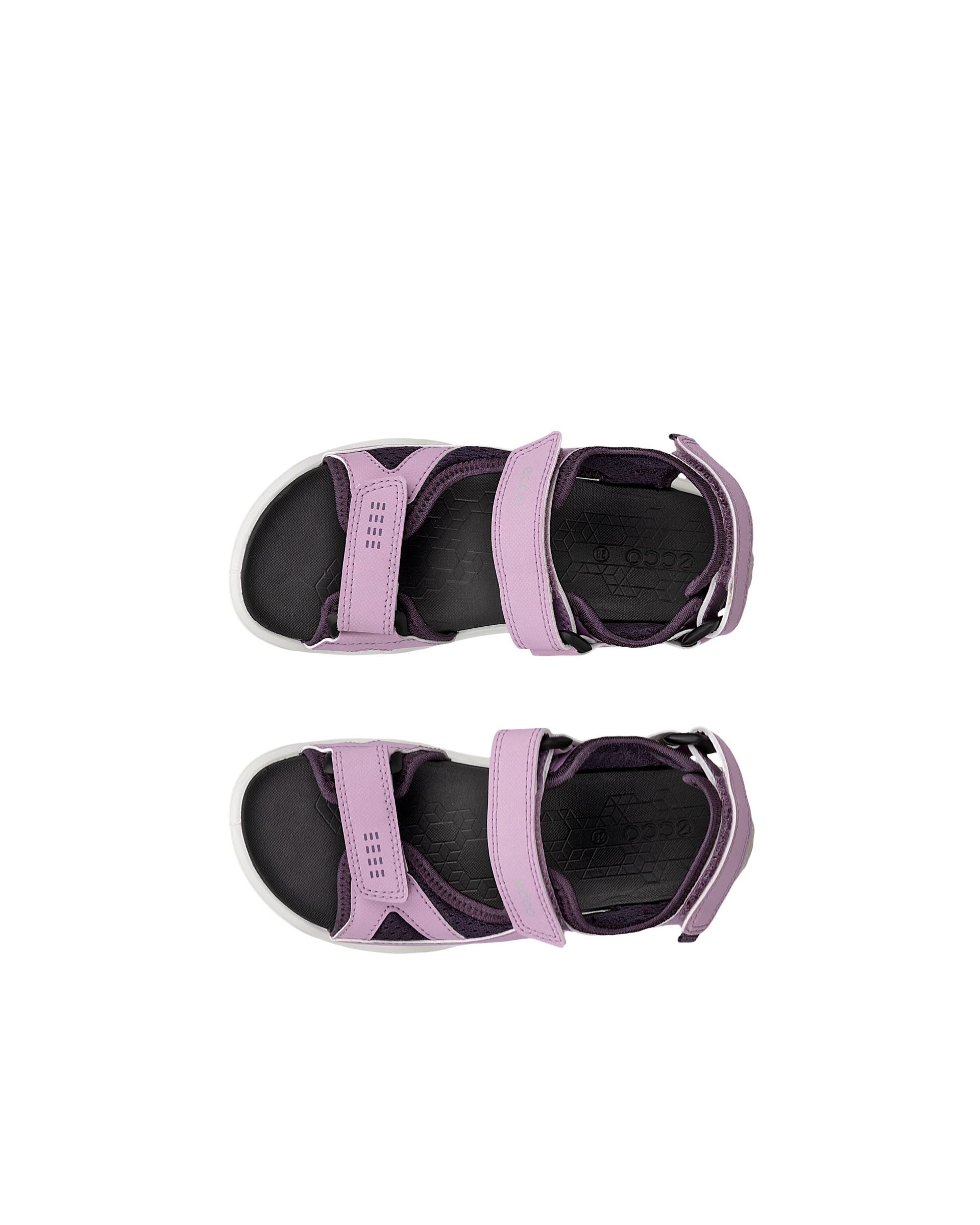 ECCO® Cozmo sandale en cuir deux brides pour femme - Violet - Top left pair
