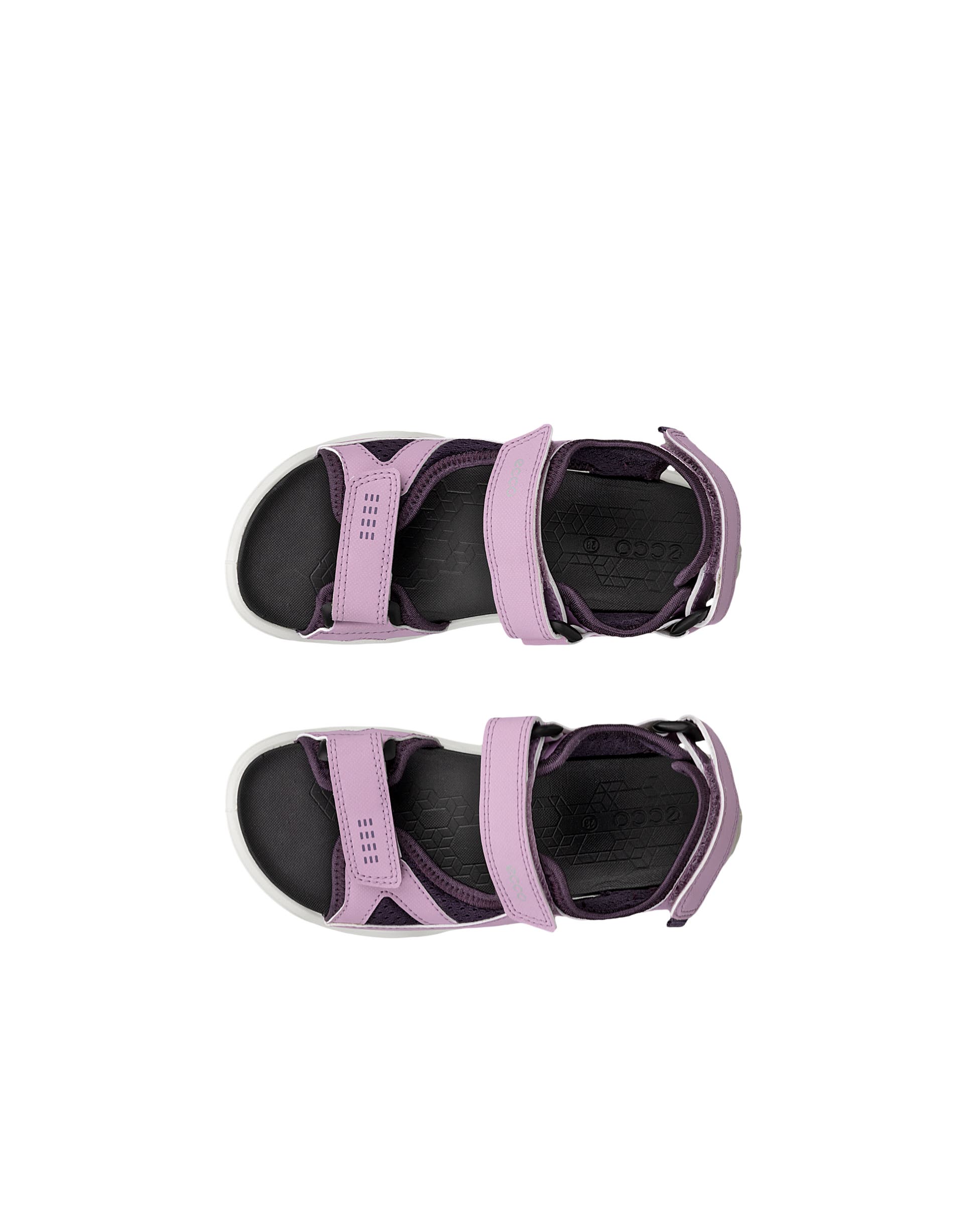 ECCO® Cozmo sandale en cuir deux brides pour femme - Violet - Top left pair