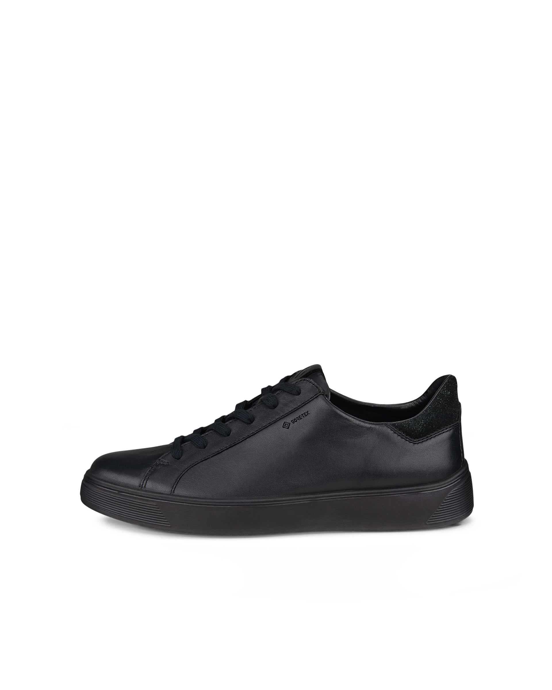 Men's ECCO® Street Tray Leather Gore-Tex Sneaker | Black