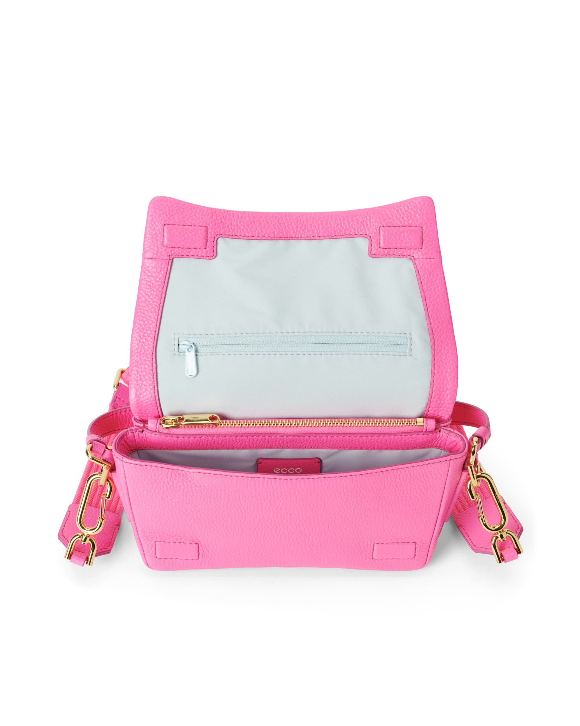 ECCO® Pinch Bag skuldertaske i læder - Pink - Inside