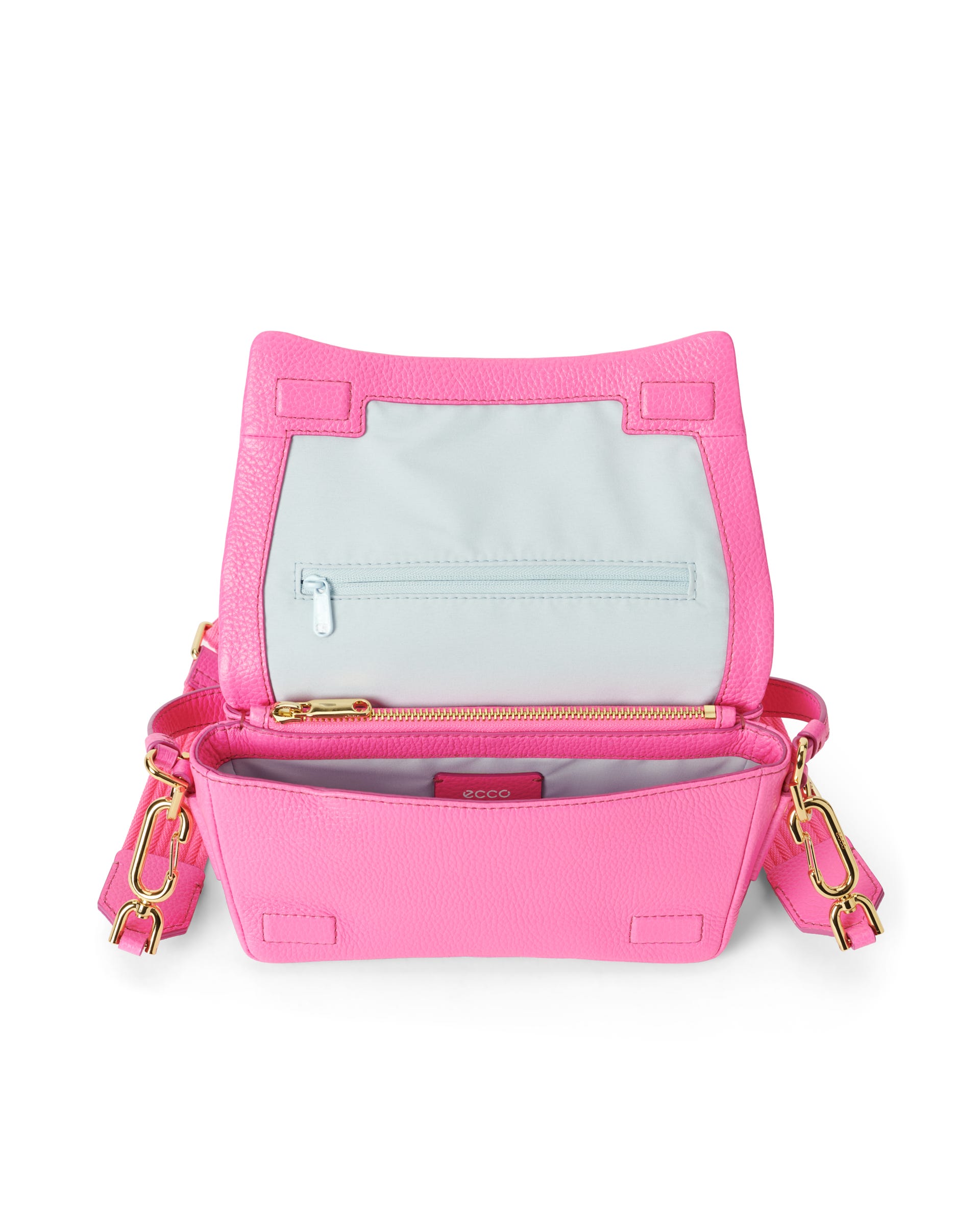 ECCO® Pinch Bag skuldertaske i læder - Pink - Inside