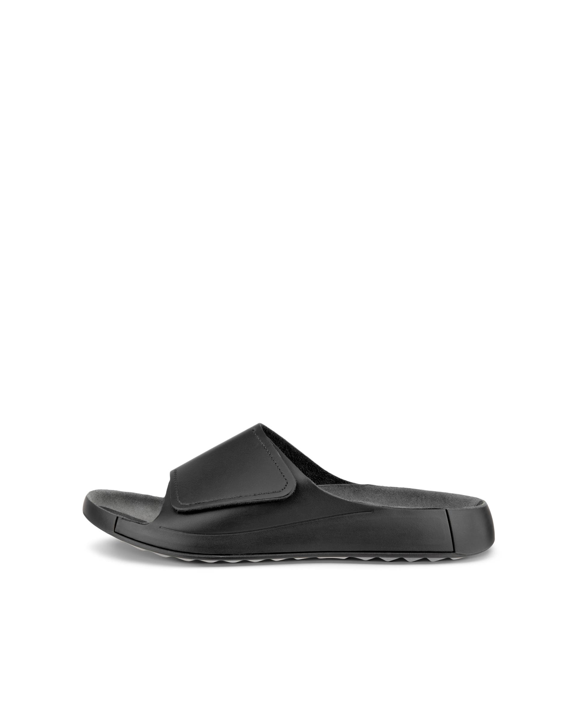 ECCO® Cozmo Heren leren slipper - Zwart - Outside