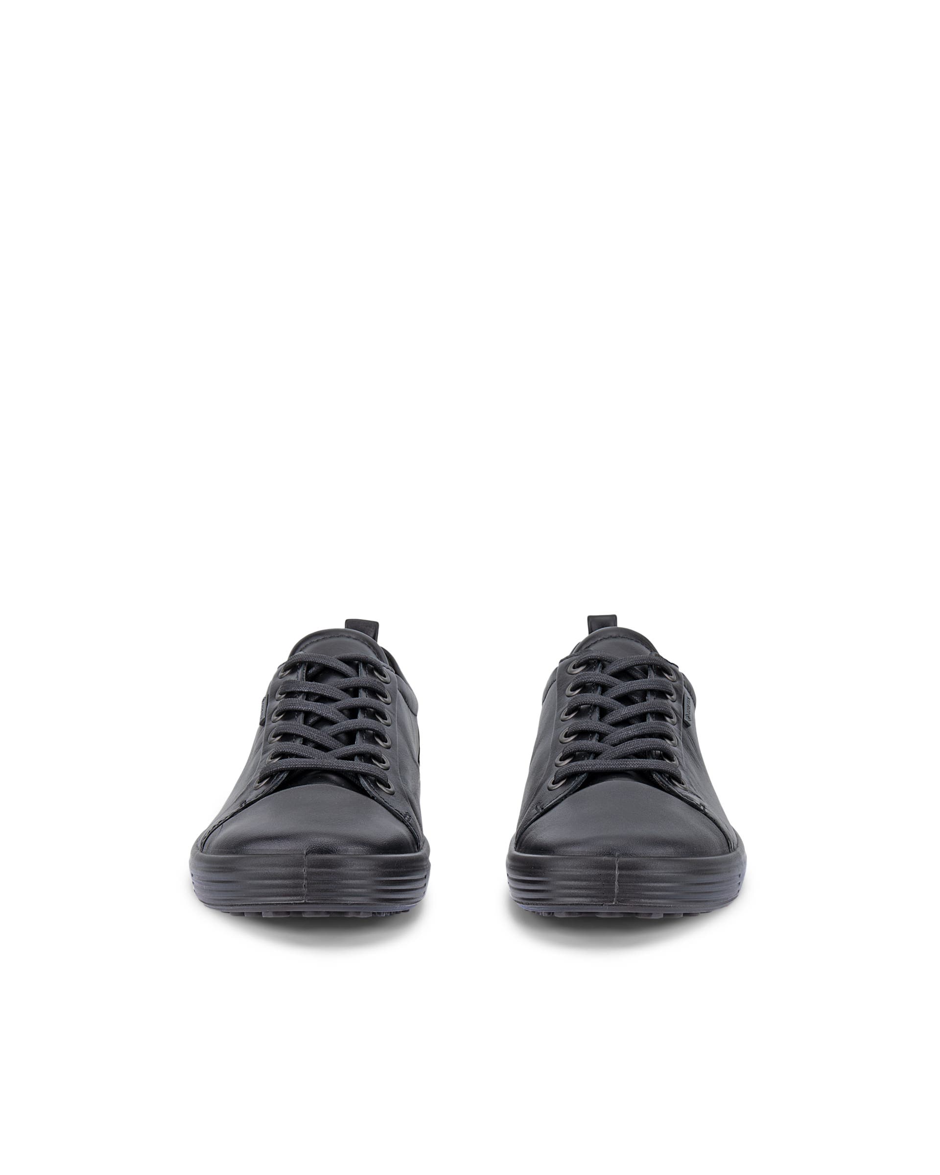 Women's ECCO® Soft 7 Leather Gore-Tex Sneaker - Black - Front pair