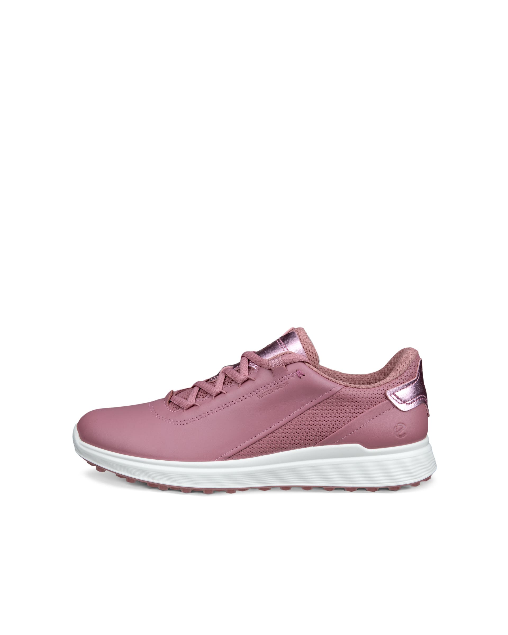 Zapatos golf impermeable de piel ECCO® Golf S-Casual para mujer - Rosa - Outside