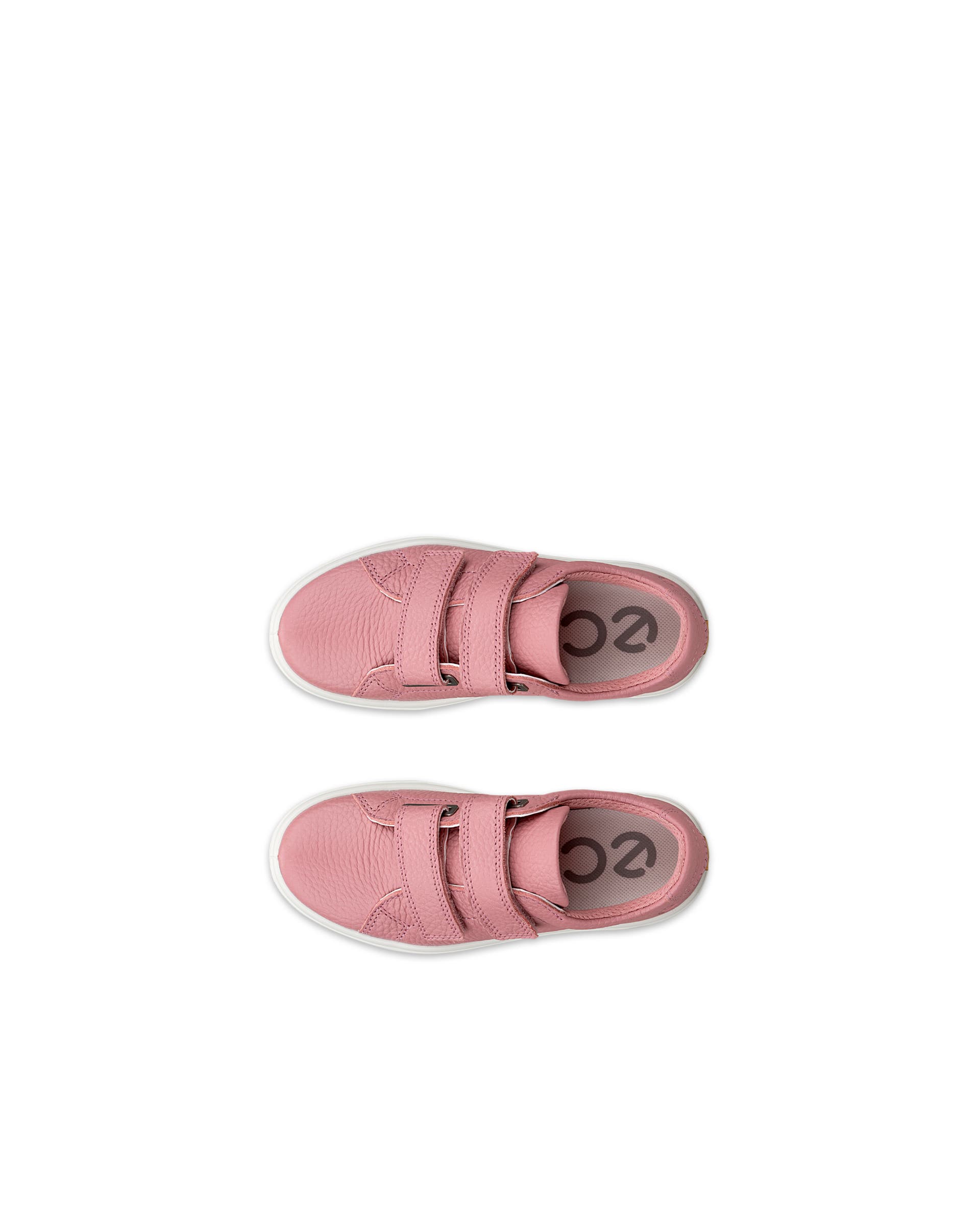 ECCO® Soft 60 sneakers i læder til børn - Pink - Top left pair
