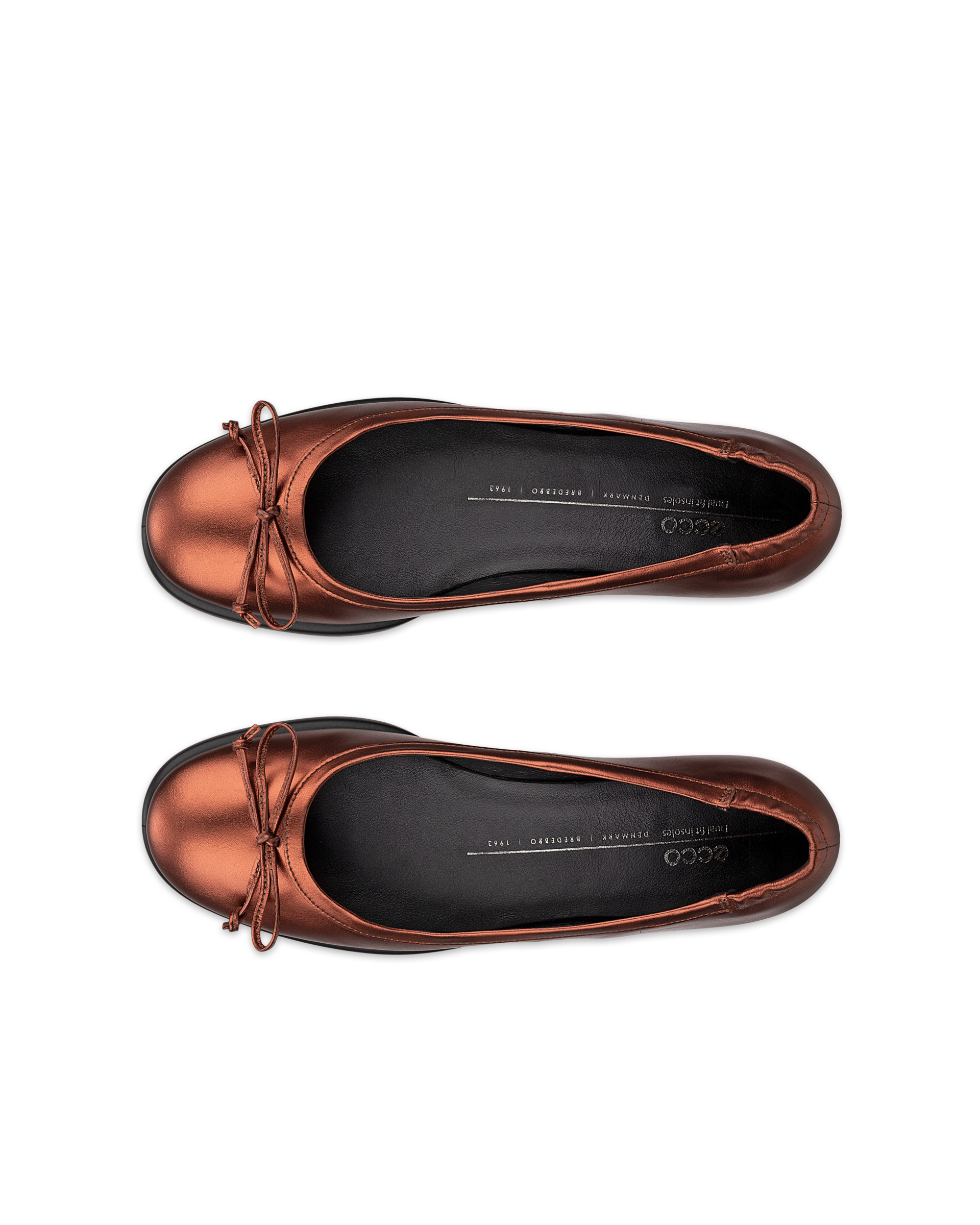 ECCO Sculpted LX ウィメンズ レザーバレリーナ - ブロンズ - Top left pair