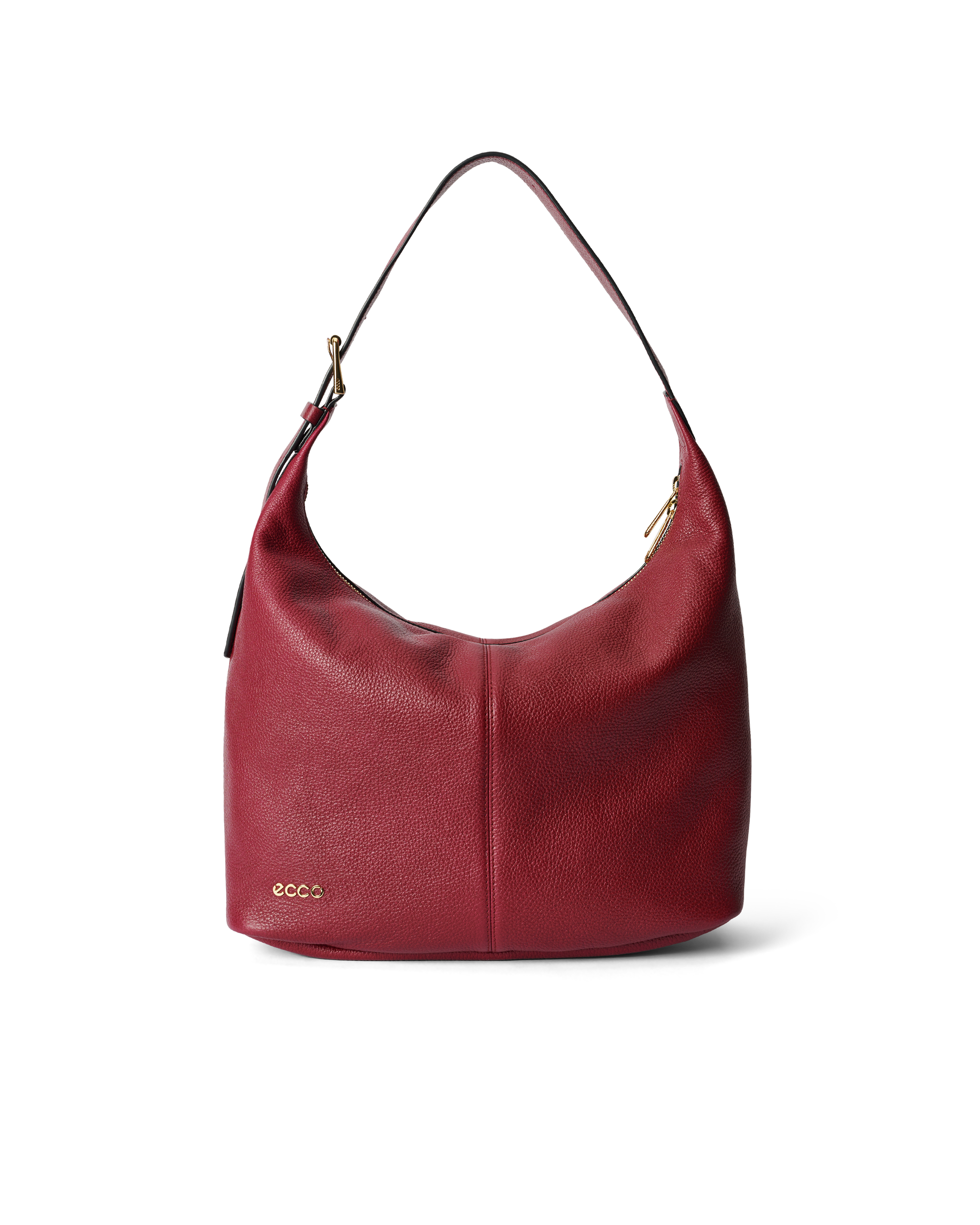ECCO Hobo Soft Pebbled レザーホーボーバッグ | レッド