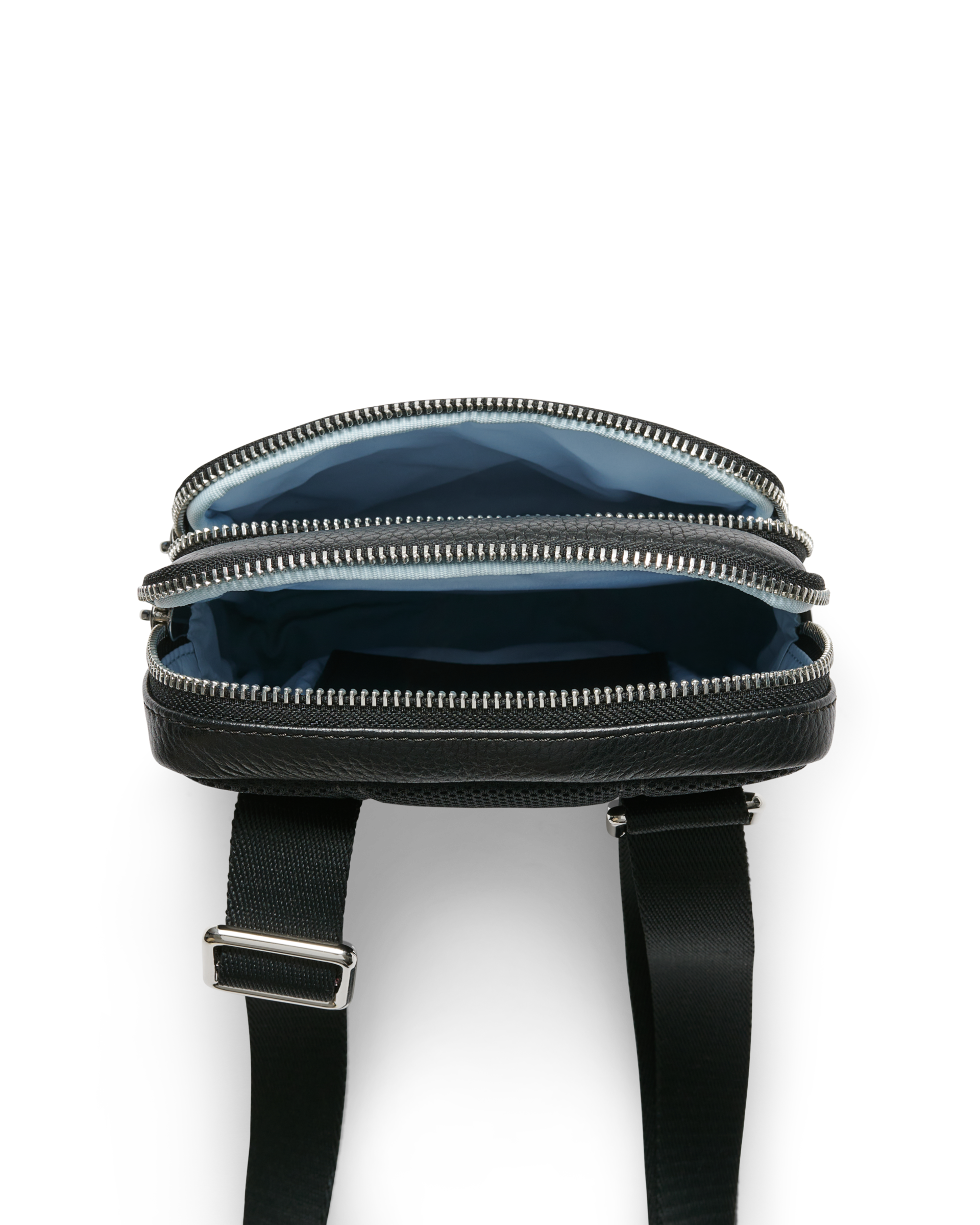 【極美品】ecco ウエストバッグ ボディーバッグ レザー シボ革 ブラック ECCO Textureblock レザーウエストバッグ | ブラック