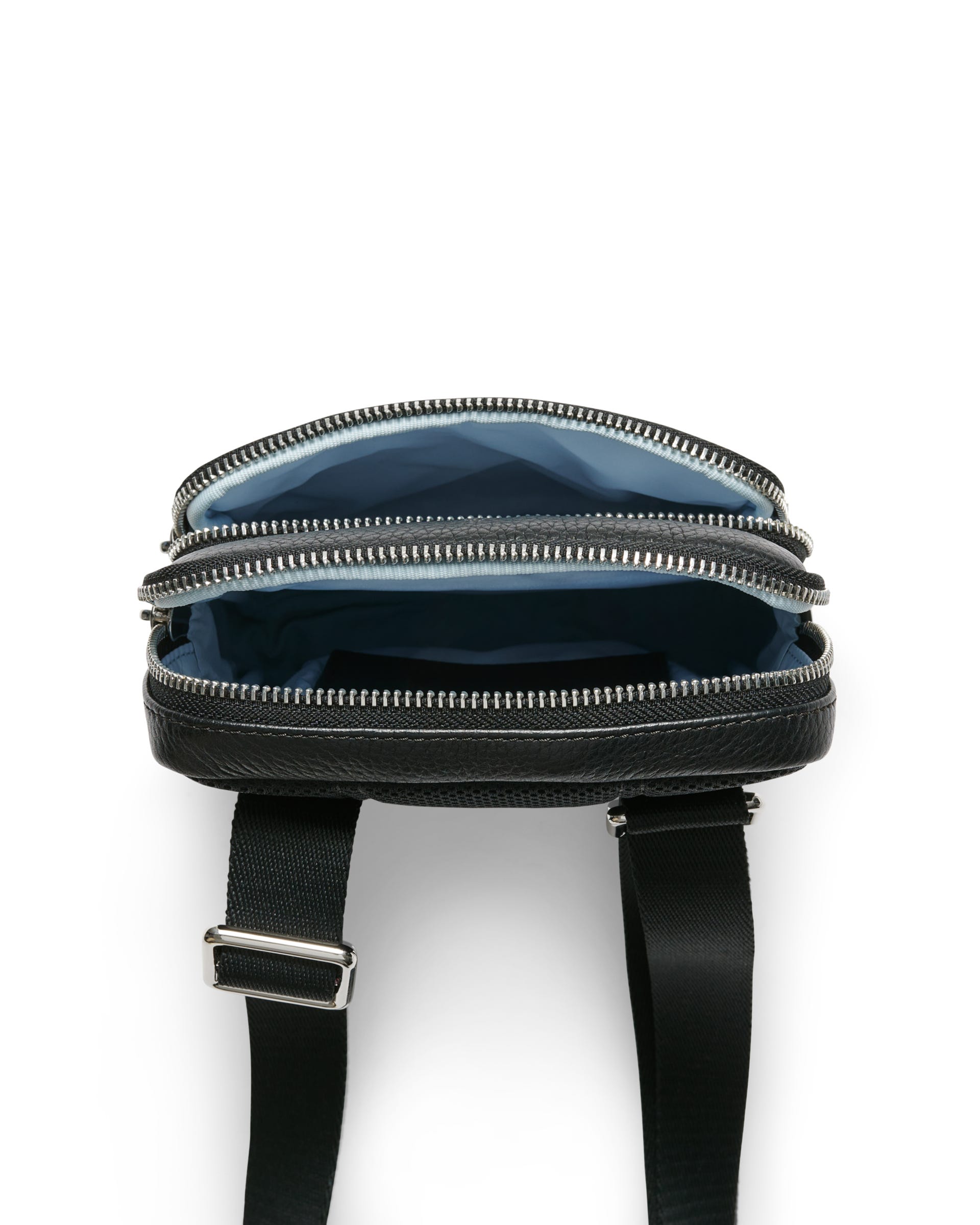 Mala tiracolo couro ECCO® Flat Pouch - Preto - Birdeye