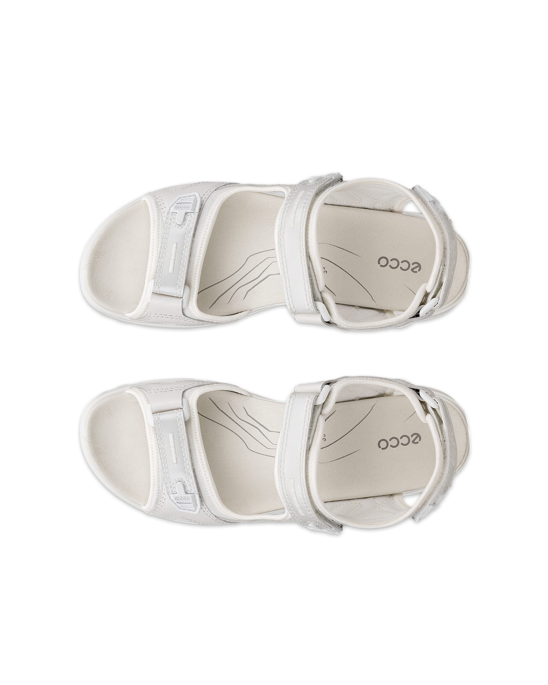ECCO Women's Yucatan Sandals - White - Top left pair
