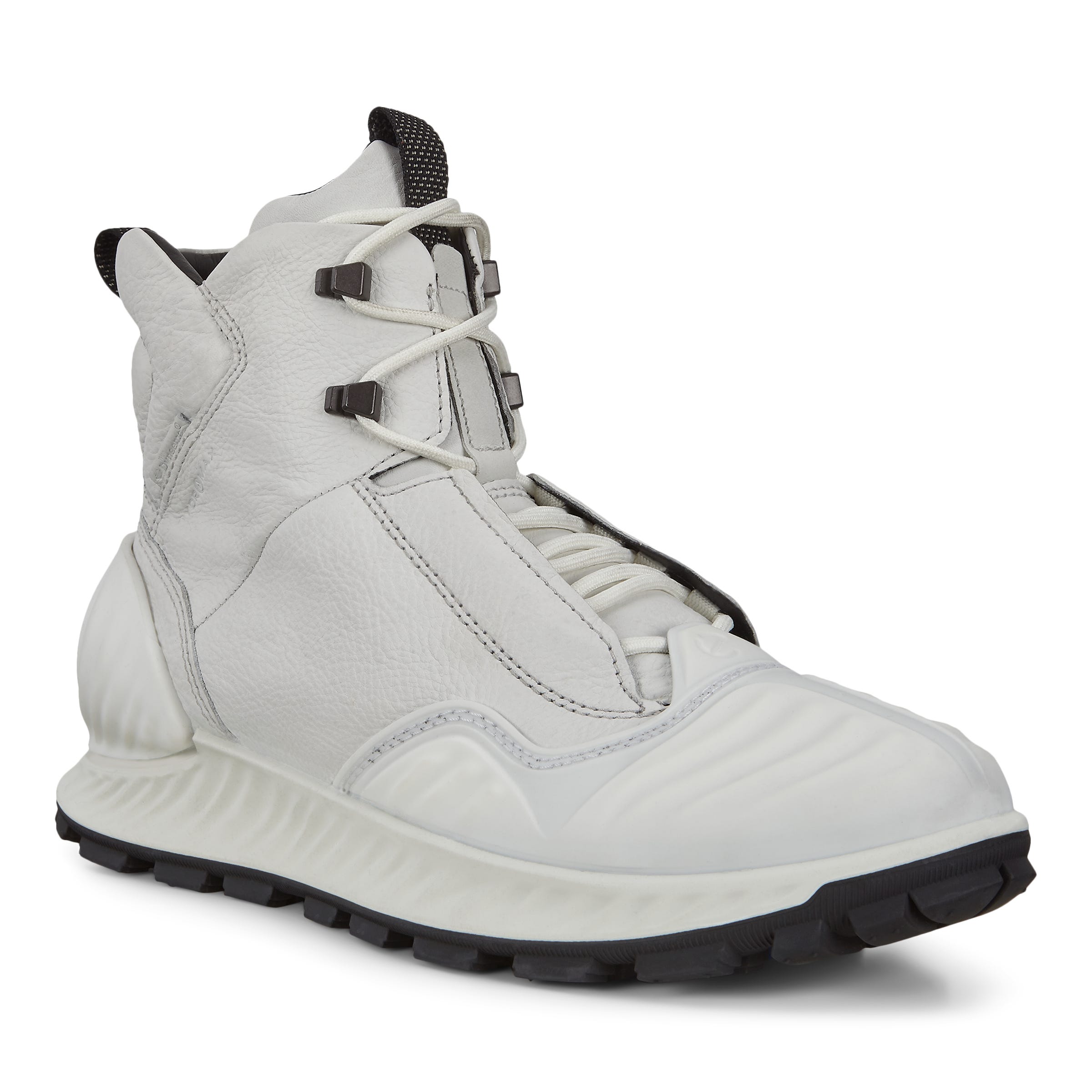 Men's ECCO® Exostrike Leather Mid-Cut Waterproof Outdoor Boot | White