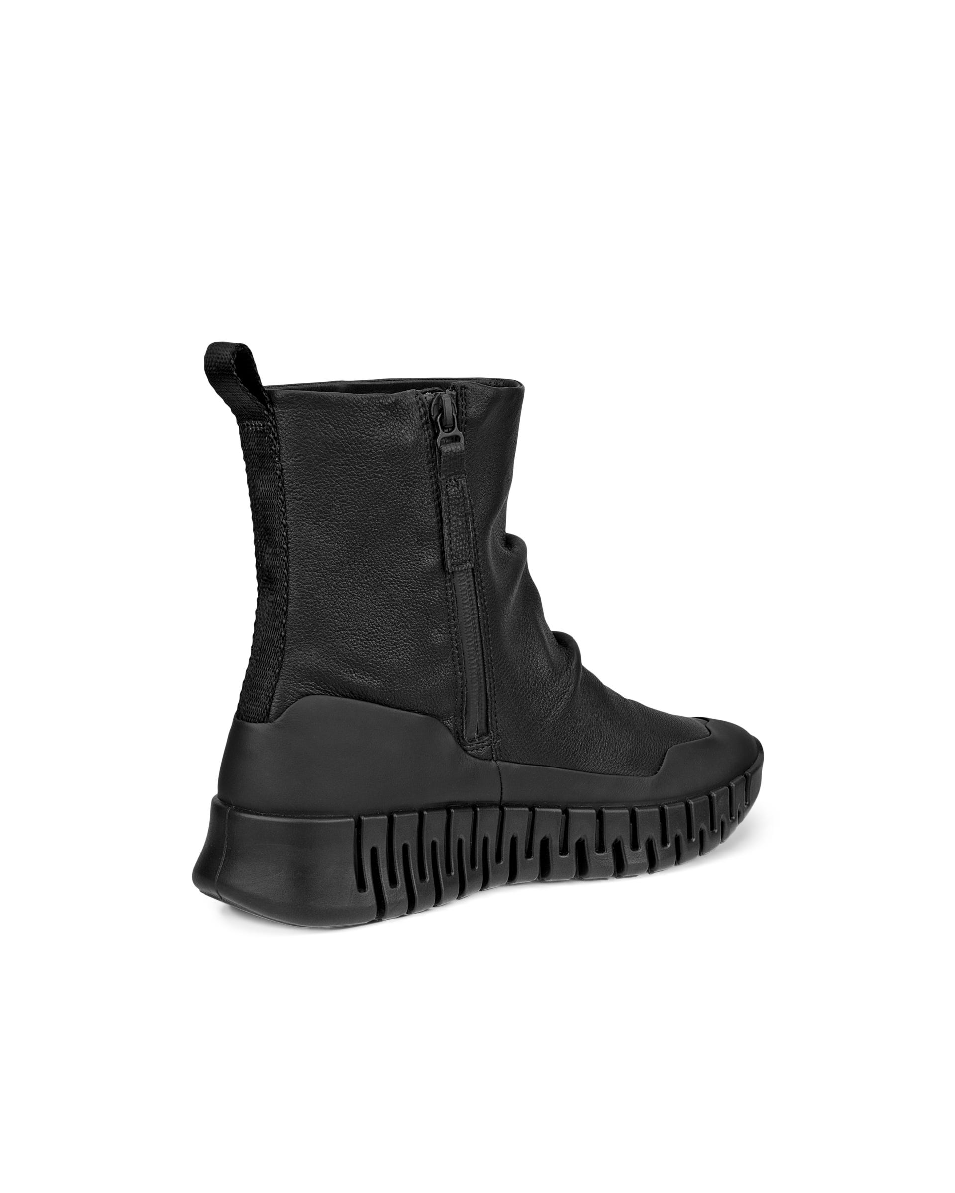 ECCO Gruuv ウィメンズ レザーブーティー - ブラック - Back