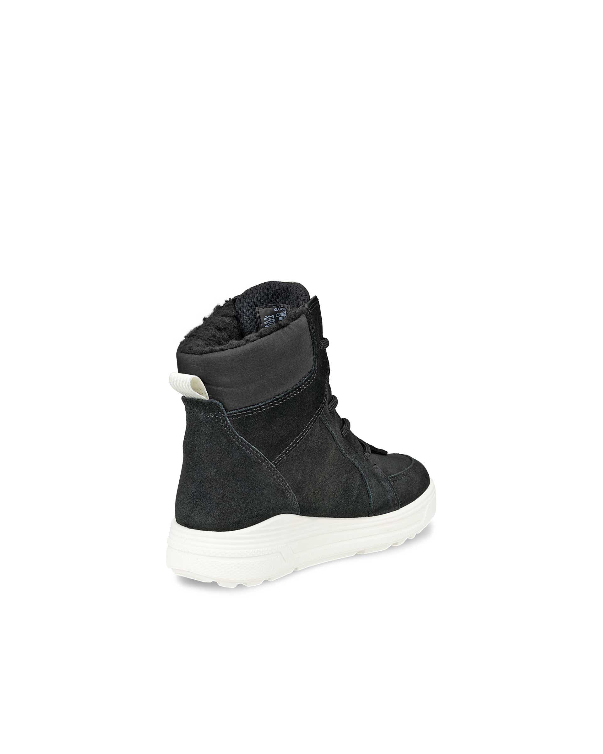 Kids' ECCO® Urban Snowboarder Suede Gore-Tex Winter Boot - Black - Back