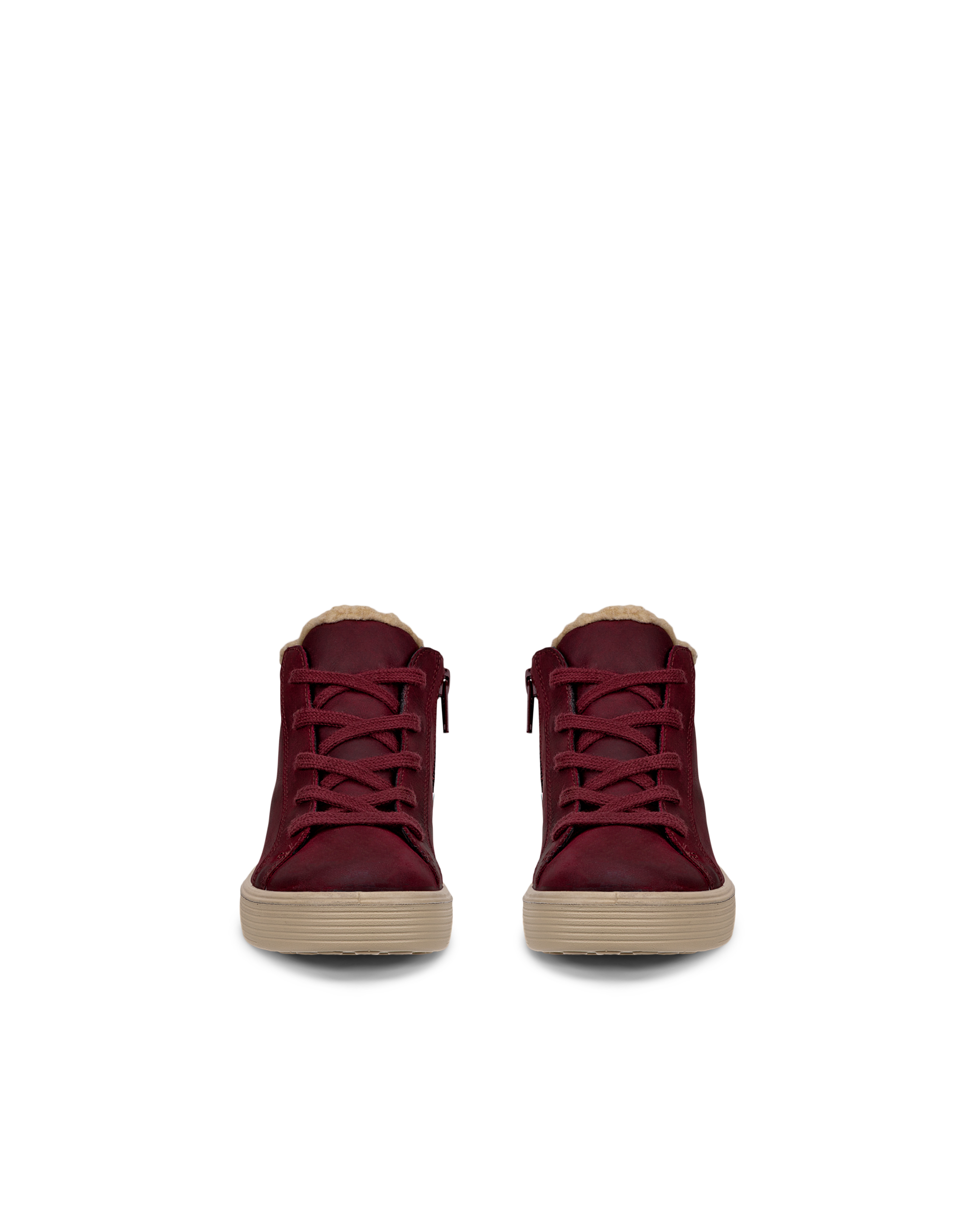 ECCO® SOFT 60 gyerek vízálló nubuk bokacsizma - Piros - Front pair