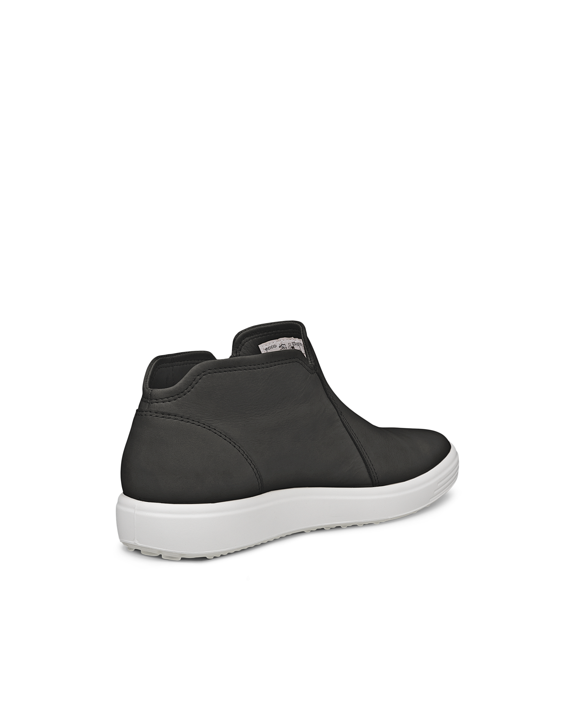 Women's ECCO® Soft 7 Nubuck Zip Bootie - Black - Back