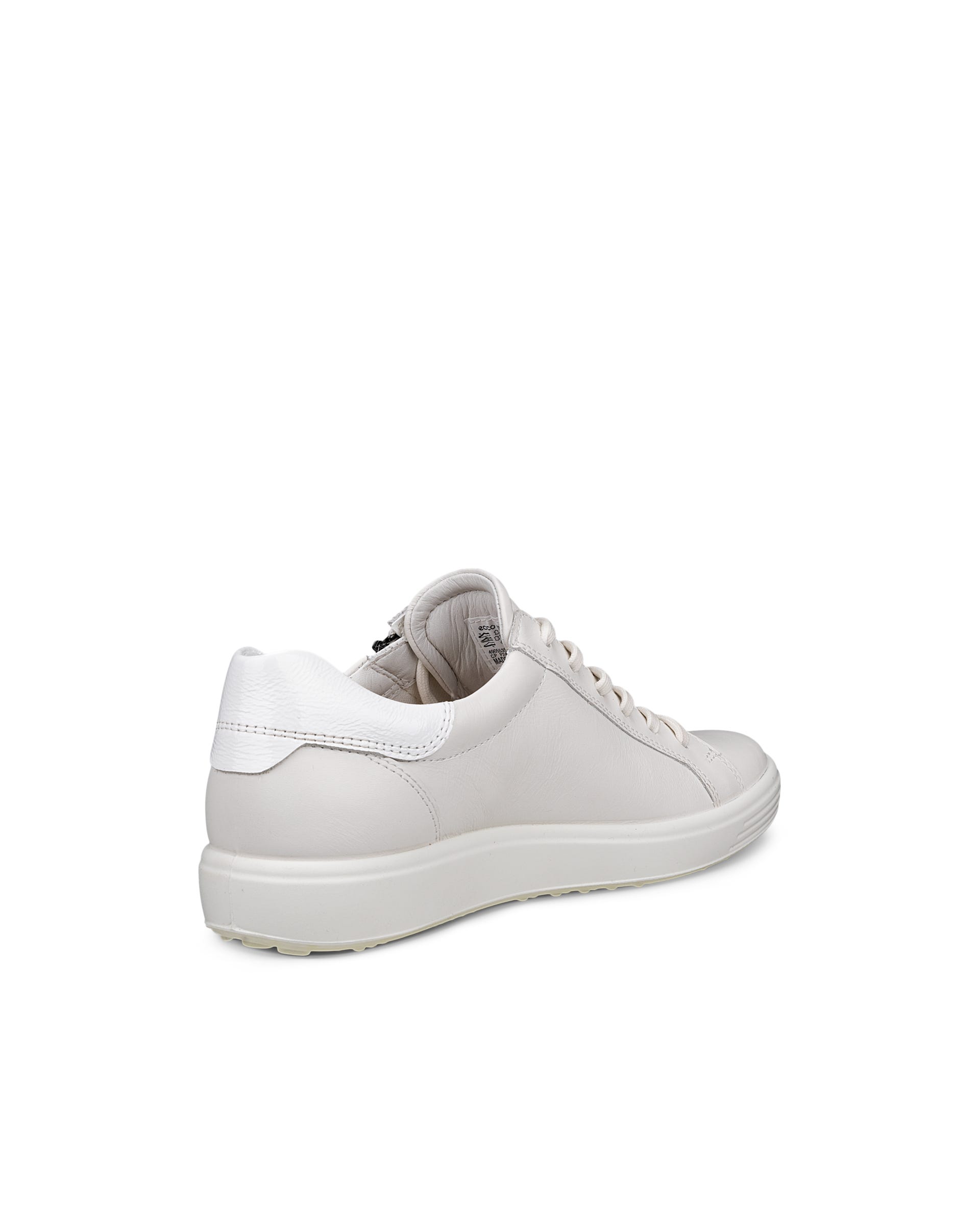 ECCO® SOFT 7 dames leren sneaker - Wit - Back
