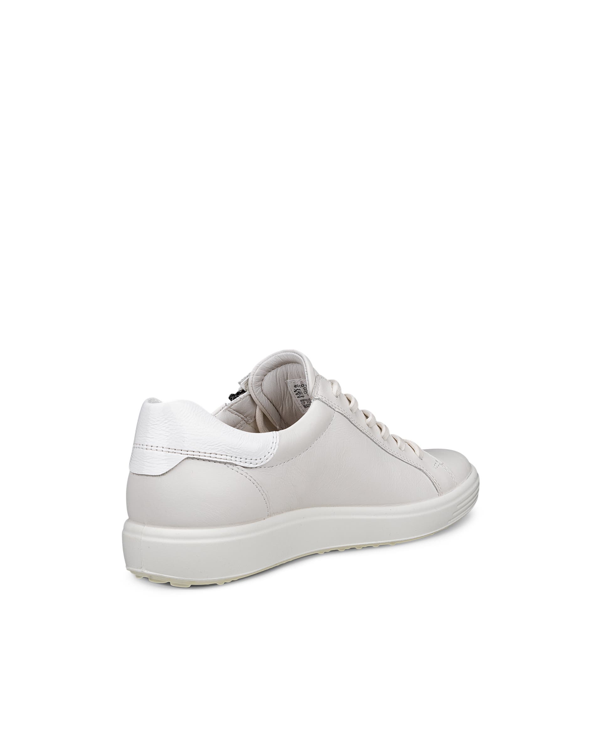 ECCO® SOFT 7 dames leren sneaker - Wit - Back