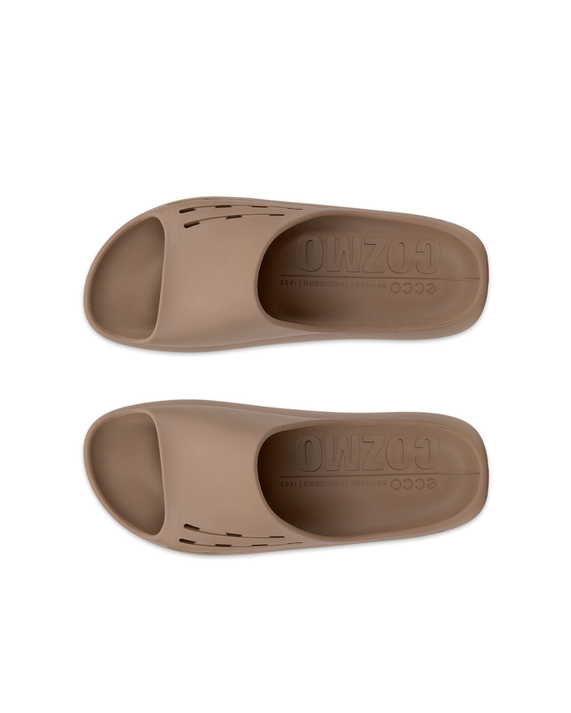 ECCO® Cozmo E unisex bőrpapucs - Bézs - Top left pair