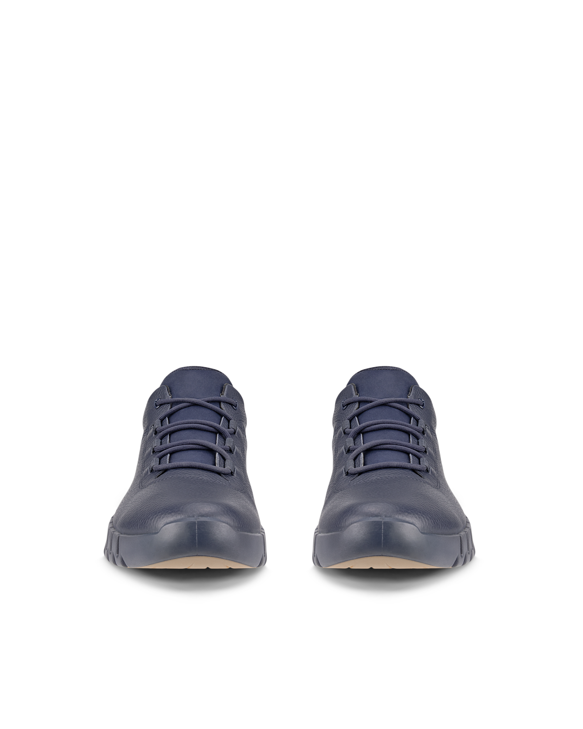 ECCO Gruuv MEN メンズ レザーGore-Texスニーカー - ブルー - Front pair
