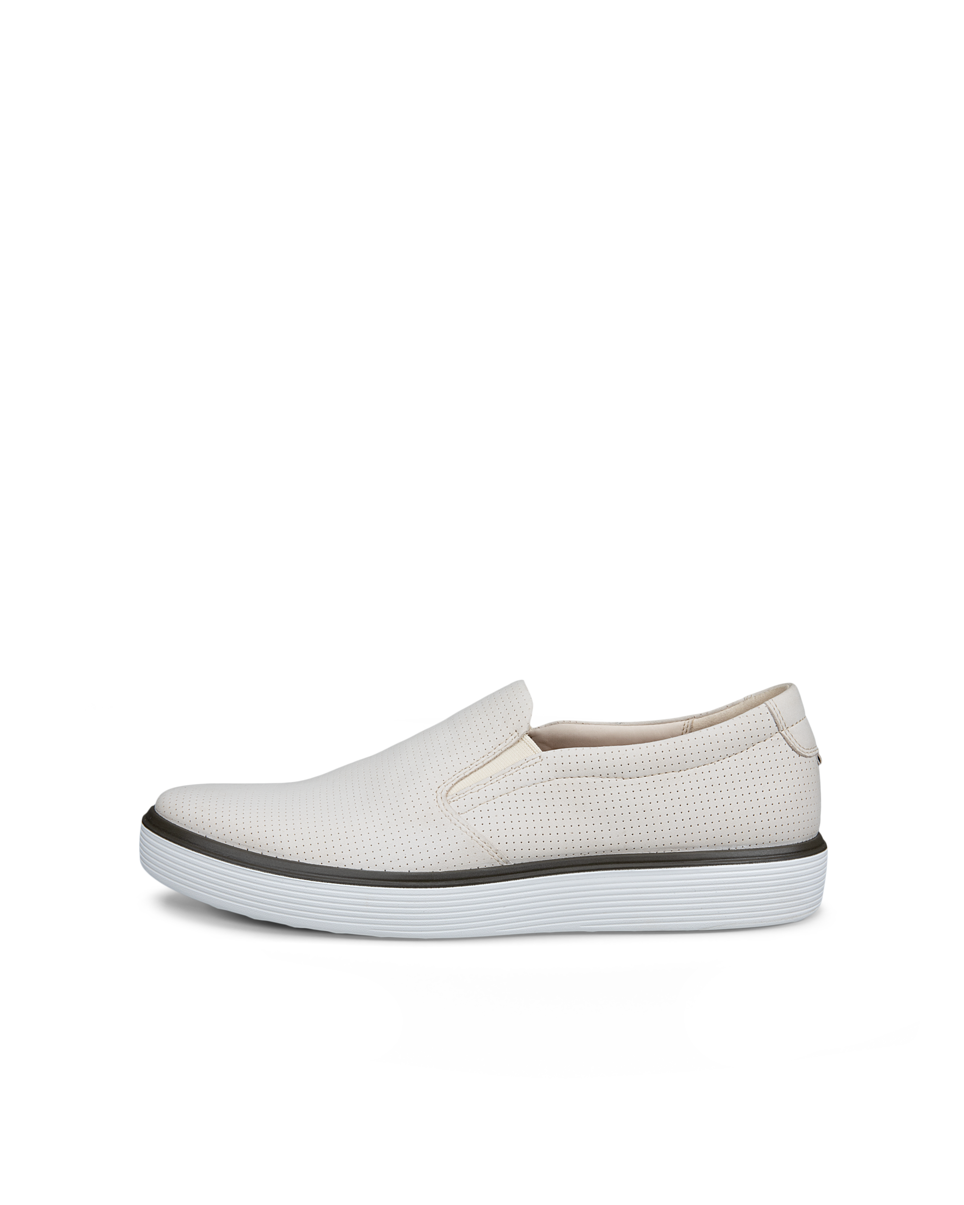 Chaussure à enfiler en nubuck ECCO® Soft 60 pour homme - Beige - Outside