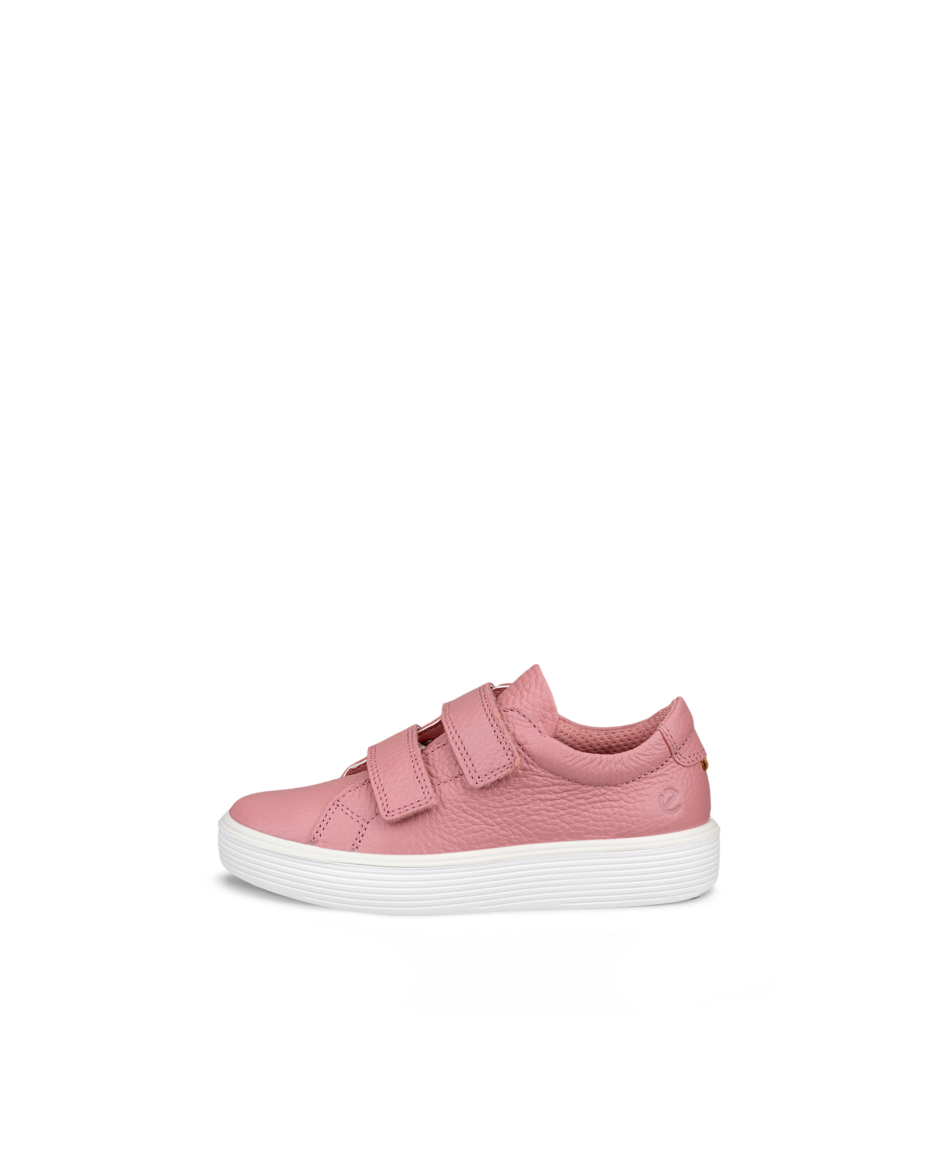 Kids' ECCO® Soft 60 Leather Trainer - Pink - Outside