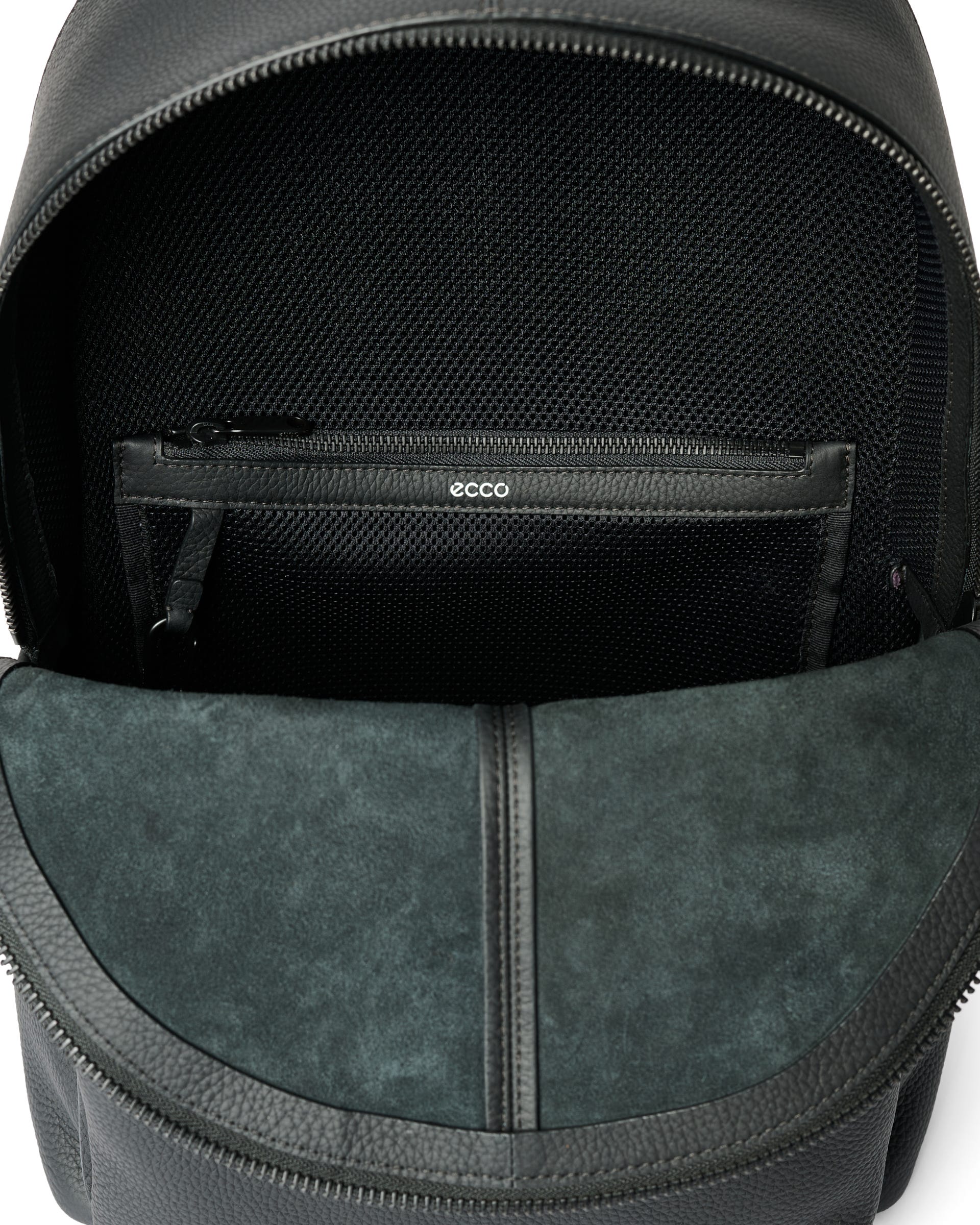 ECCO® Round Pack Ryggsäck skinn - Svart - Inside