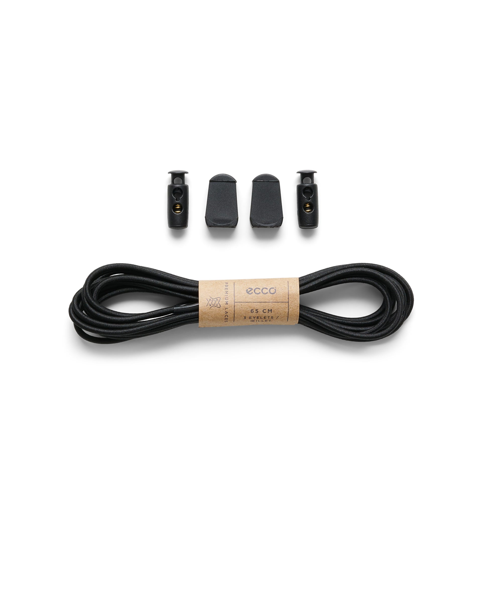 ECCO® Fast Lock snørebånd - Sort - Main