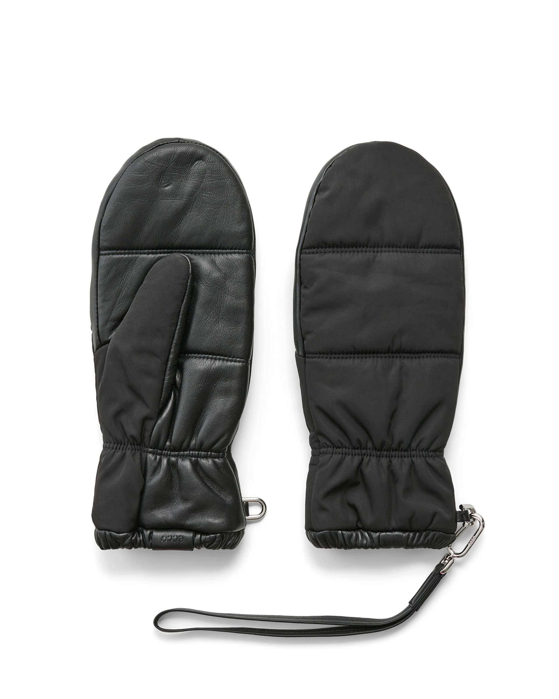 ECCO Gloves Quilted Mittens — Schwarz