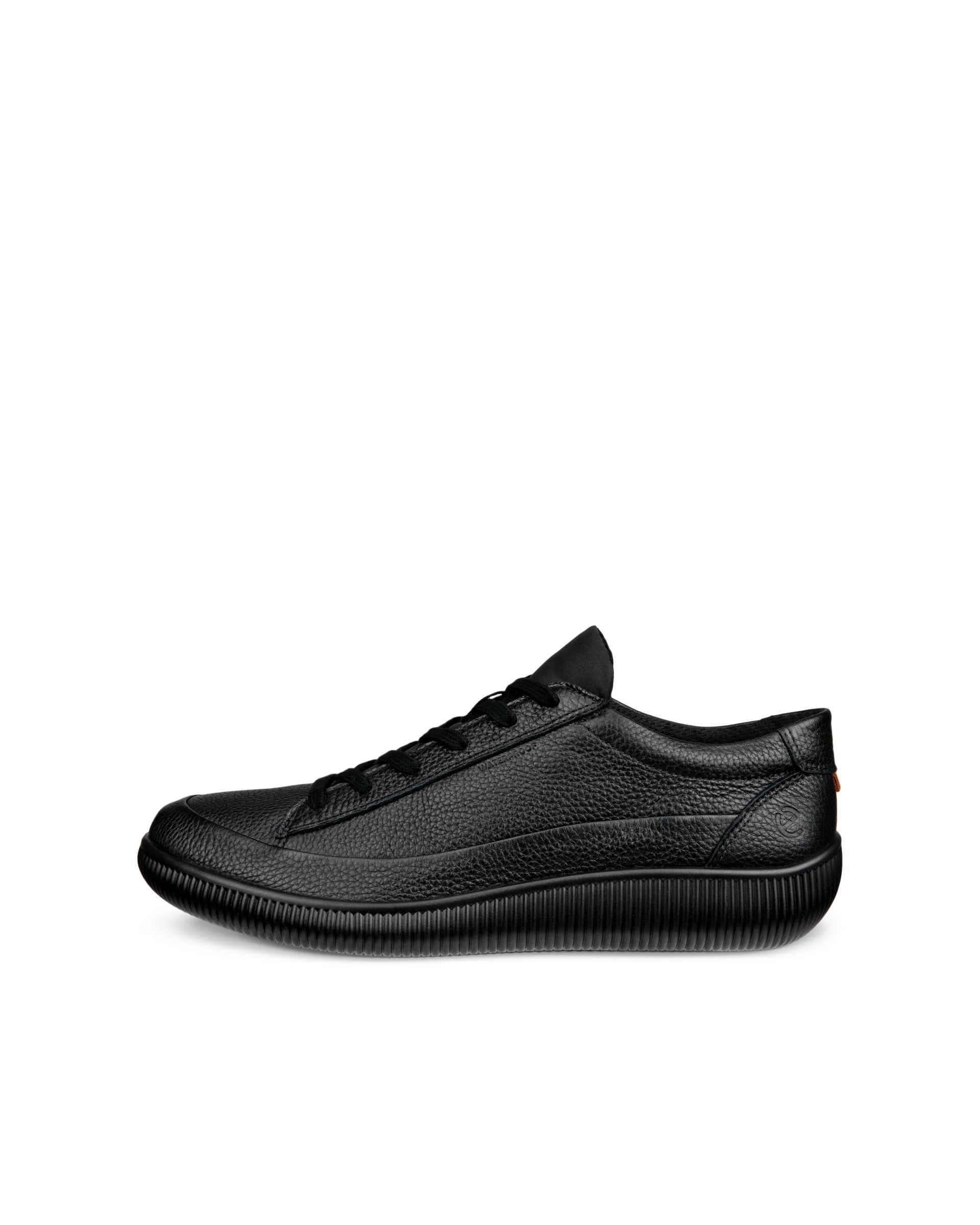 ECCO SOFT ZERO Men メンズ レザースニーカー | ブラック