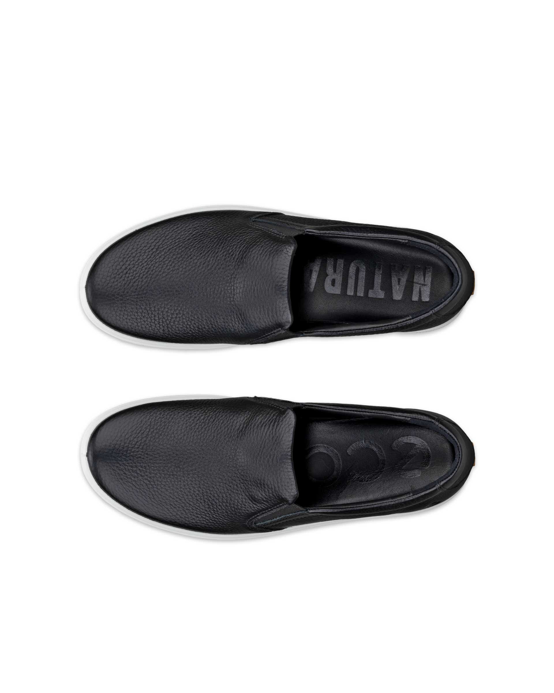 ECCO® Soft 60 Damen Ledersneaker - Schwarz - Top left pair