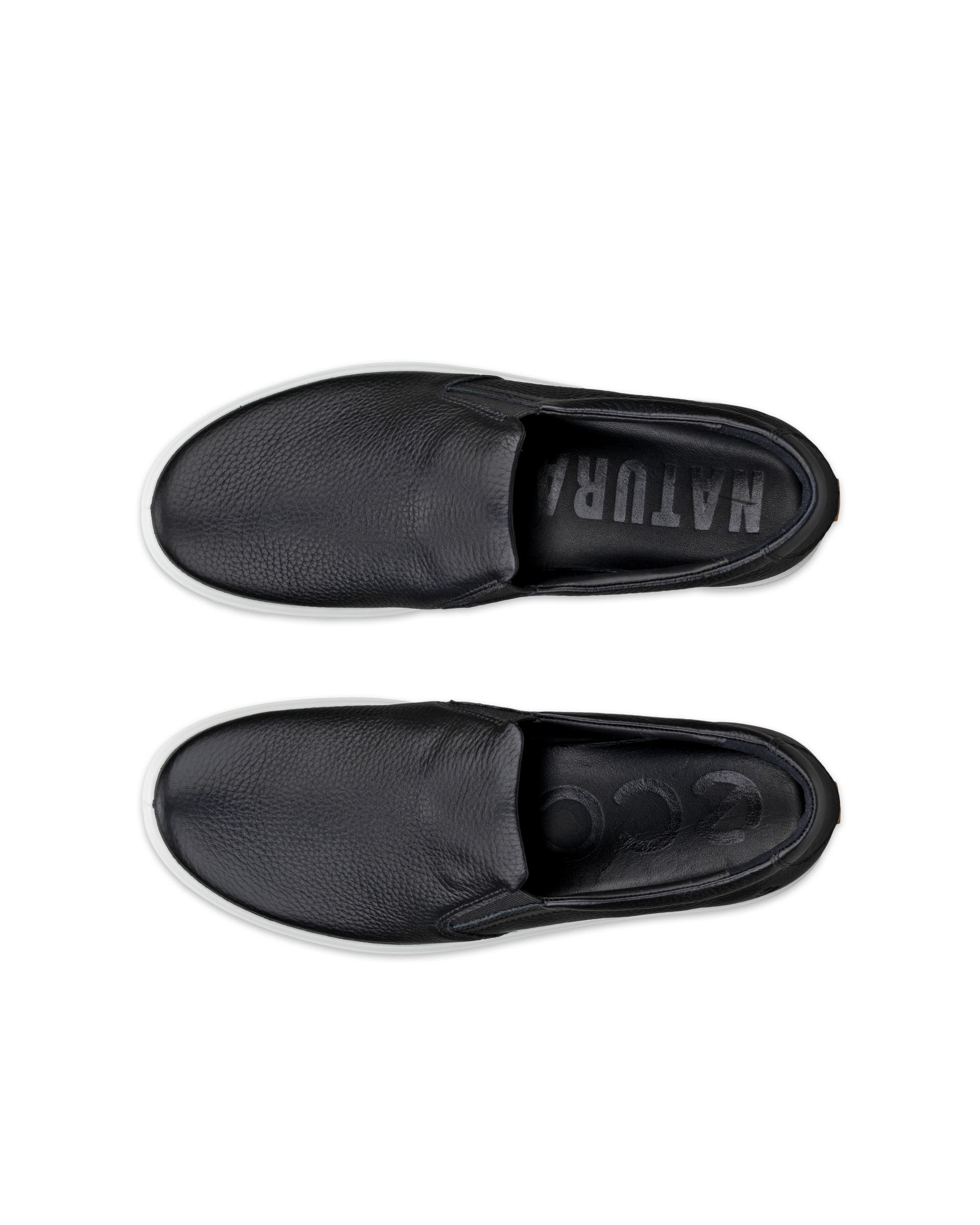 ECCO® Soft 60 Damen Ledersneaker - Schwarz - Top left pair