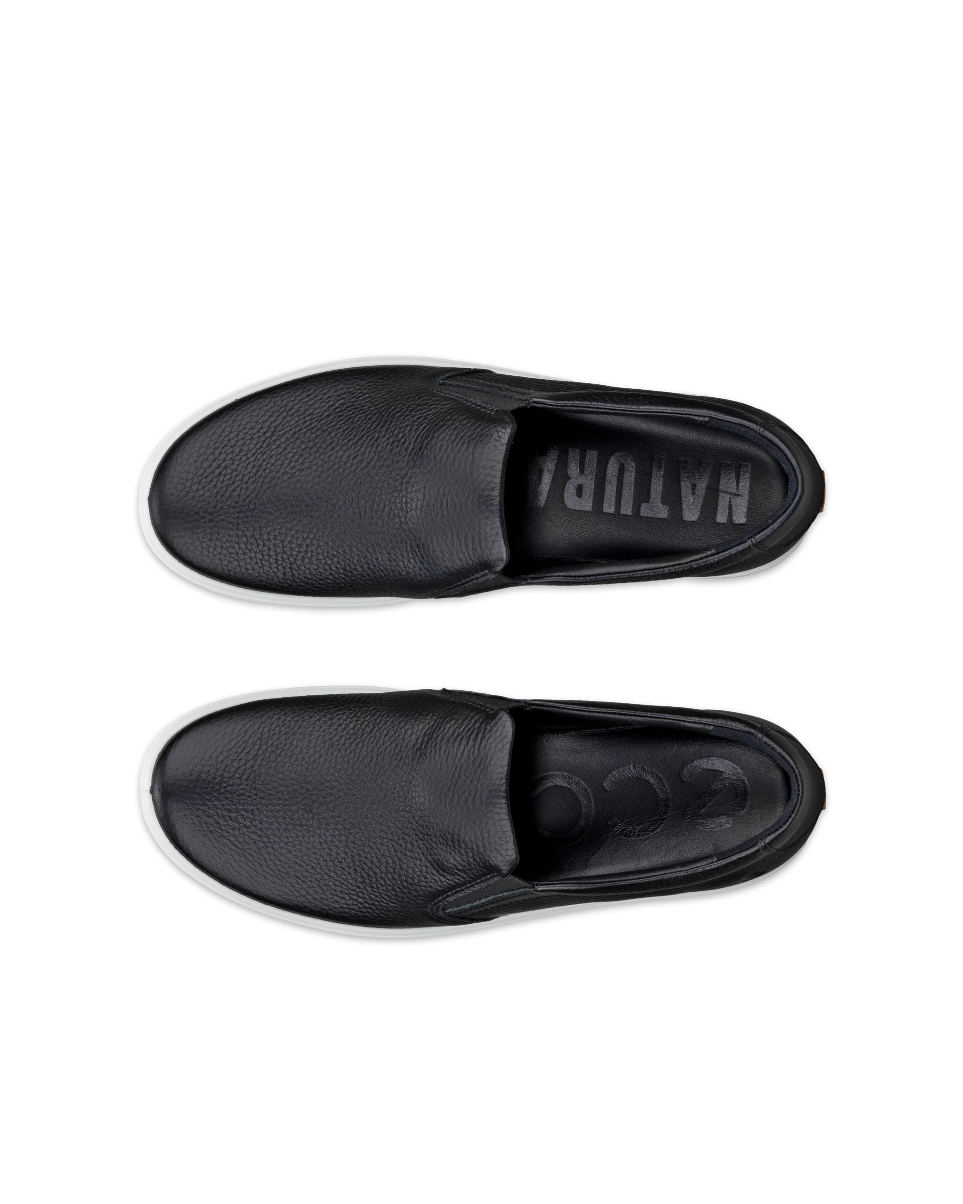 ECCO® Soft 60 Damen Ledersneaker - Schwarz - Top left pair