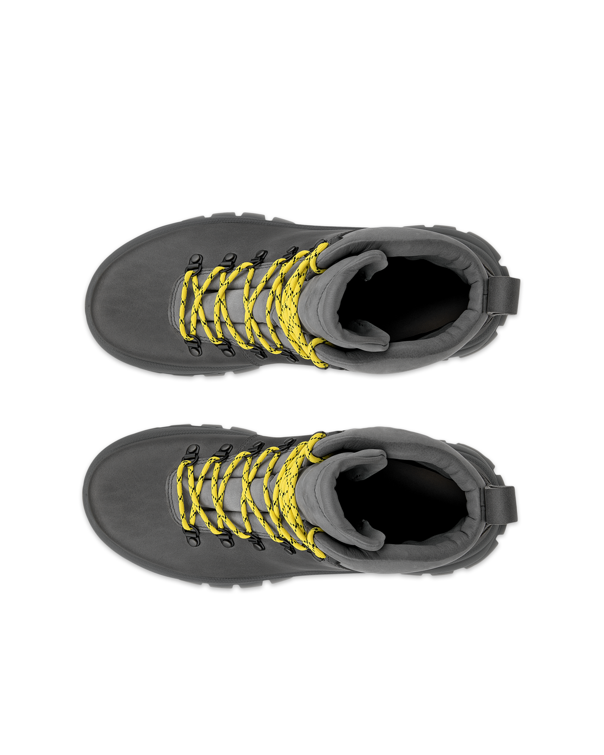 ECCO Track 30 メンズ レザーウォータープルーフレースアップブーツ - グレー - Top left pair