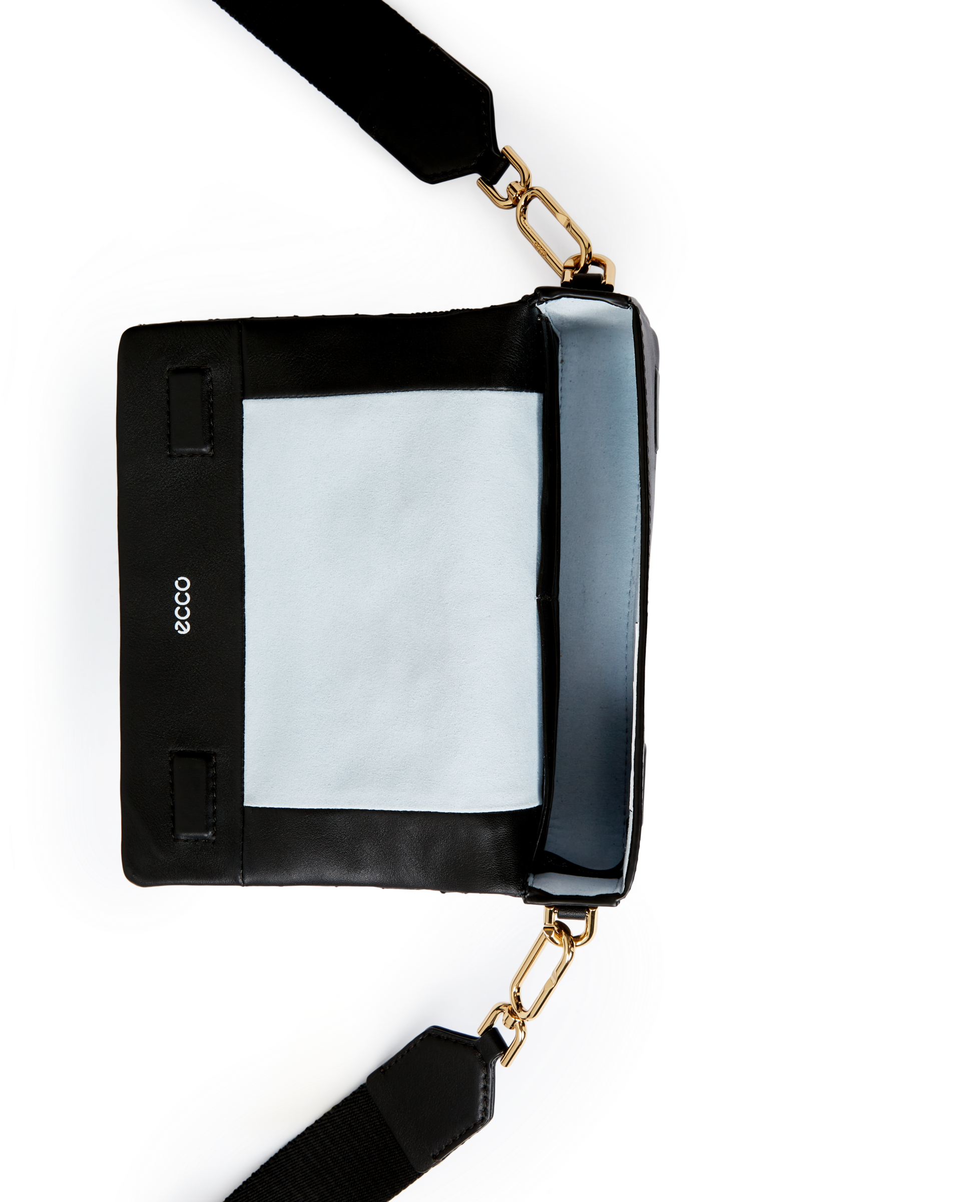 ECCO PINCH BAG S QUILTED WAVE レザークロスボディバッグ | ブラック