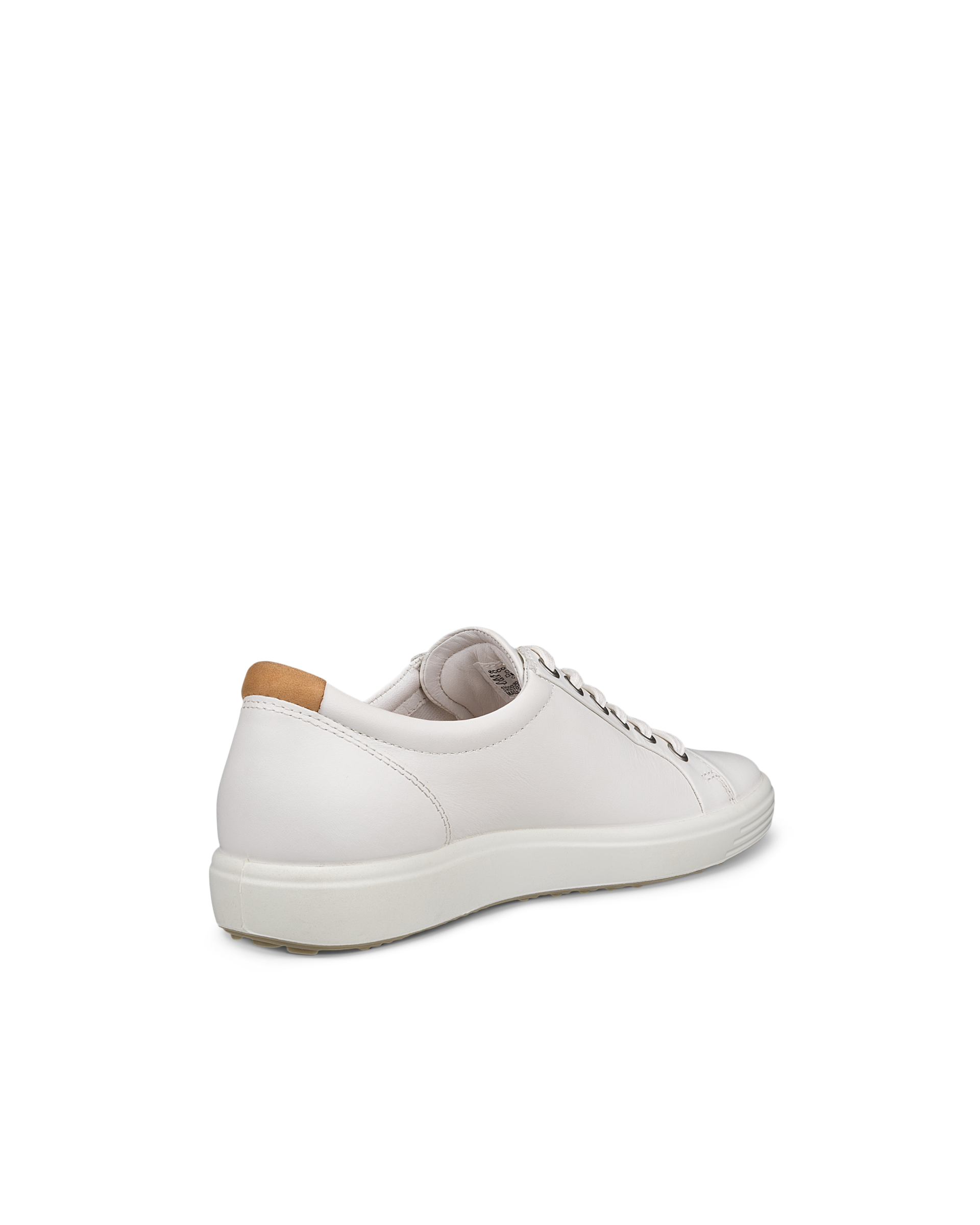 Women's ECCO® Soft 7 Leather Trainer - White - Back