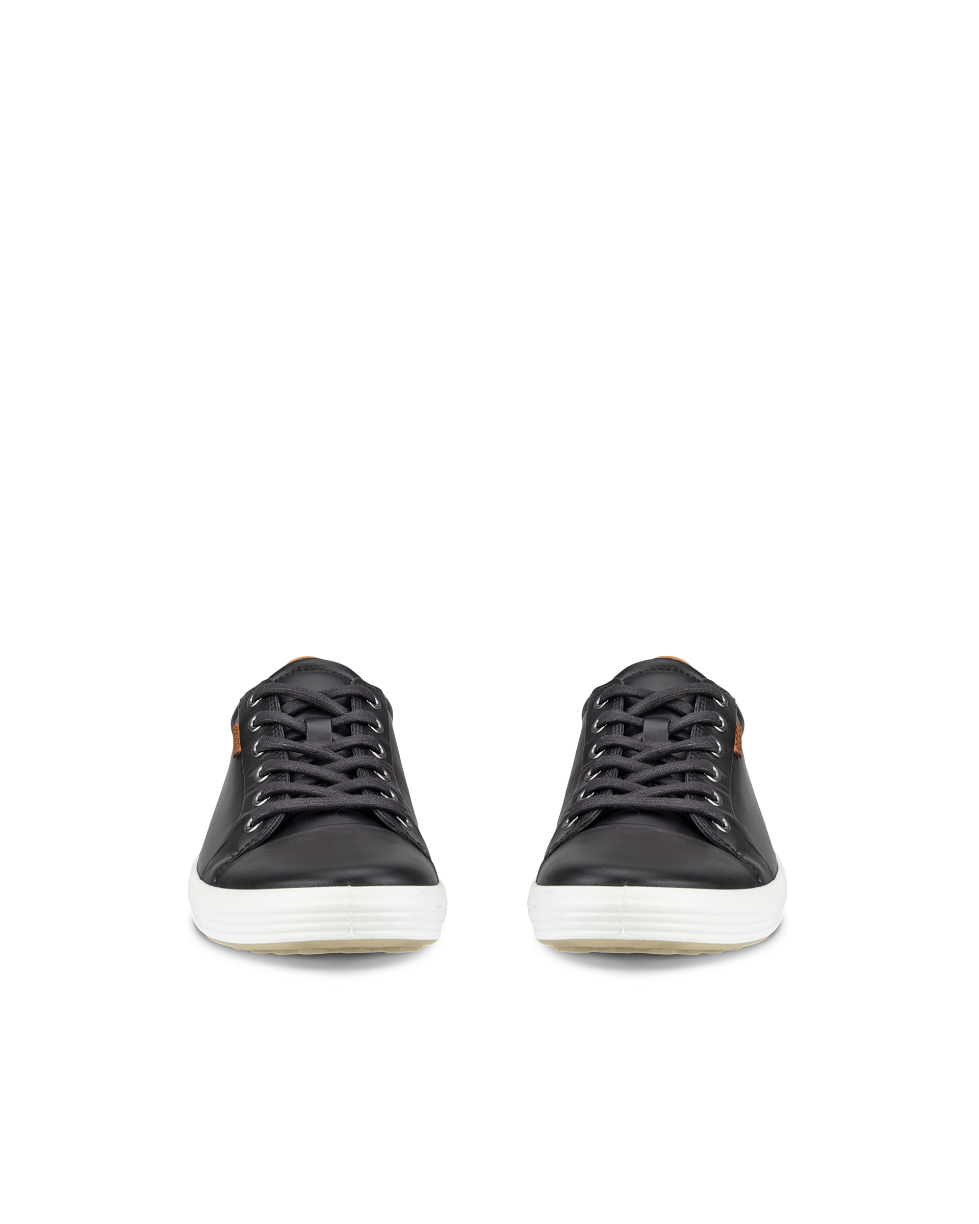 Naisten ECCO® Soft 7 nahka tennari - Musta - Front pair