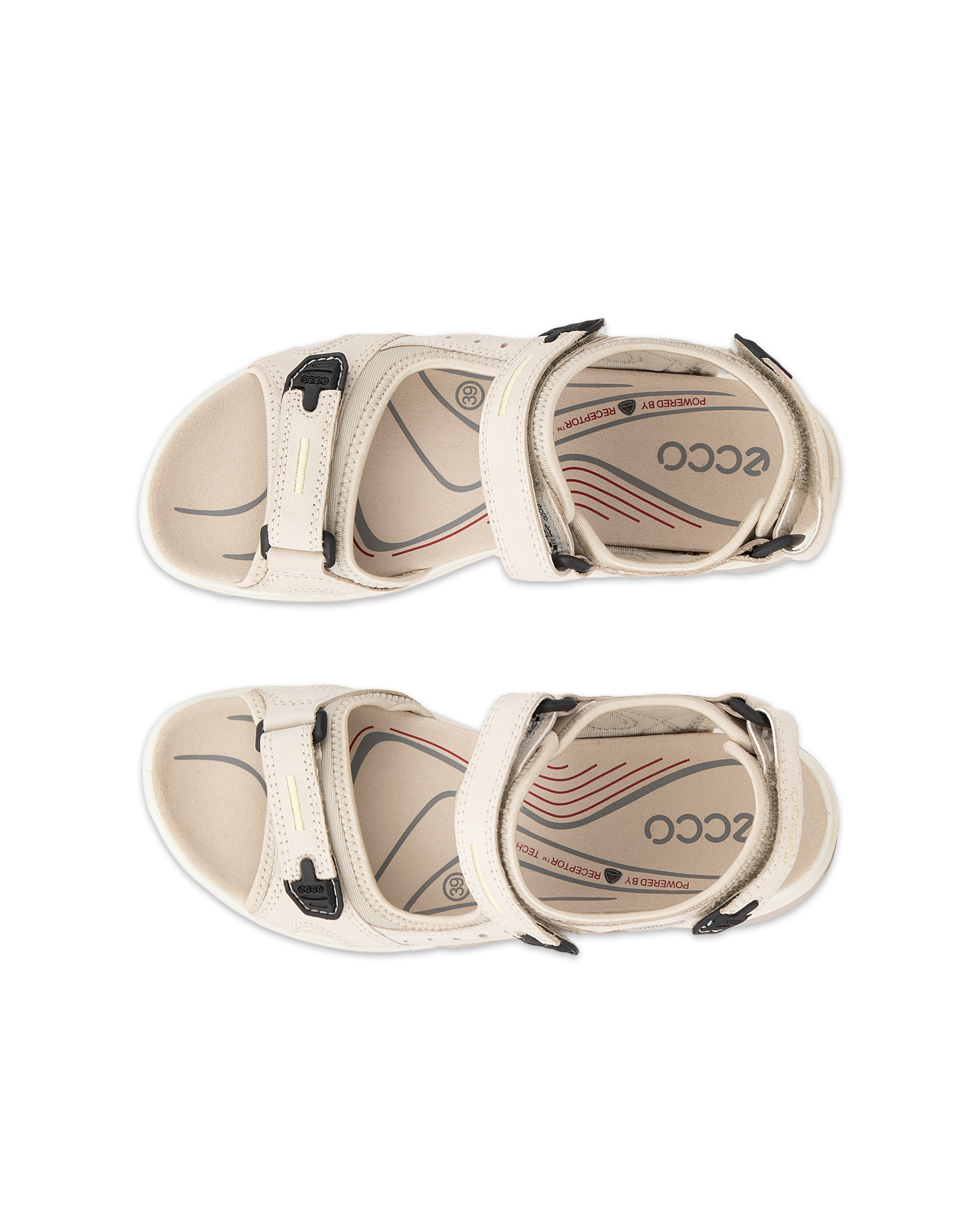 Sandalias de senderismo de nobuk ECCO® Offroad Yucatan para mujer - Beige - Top left pair