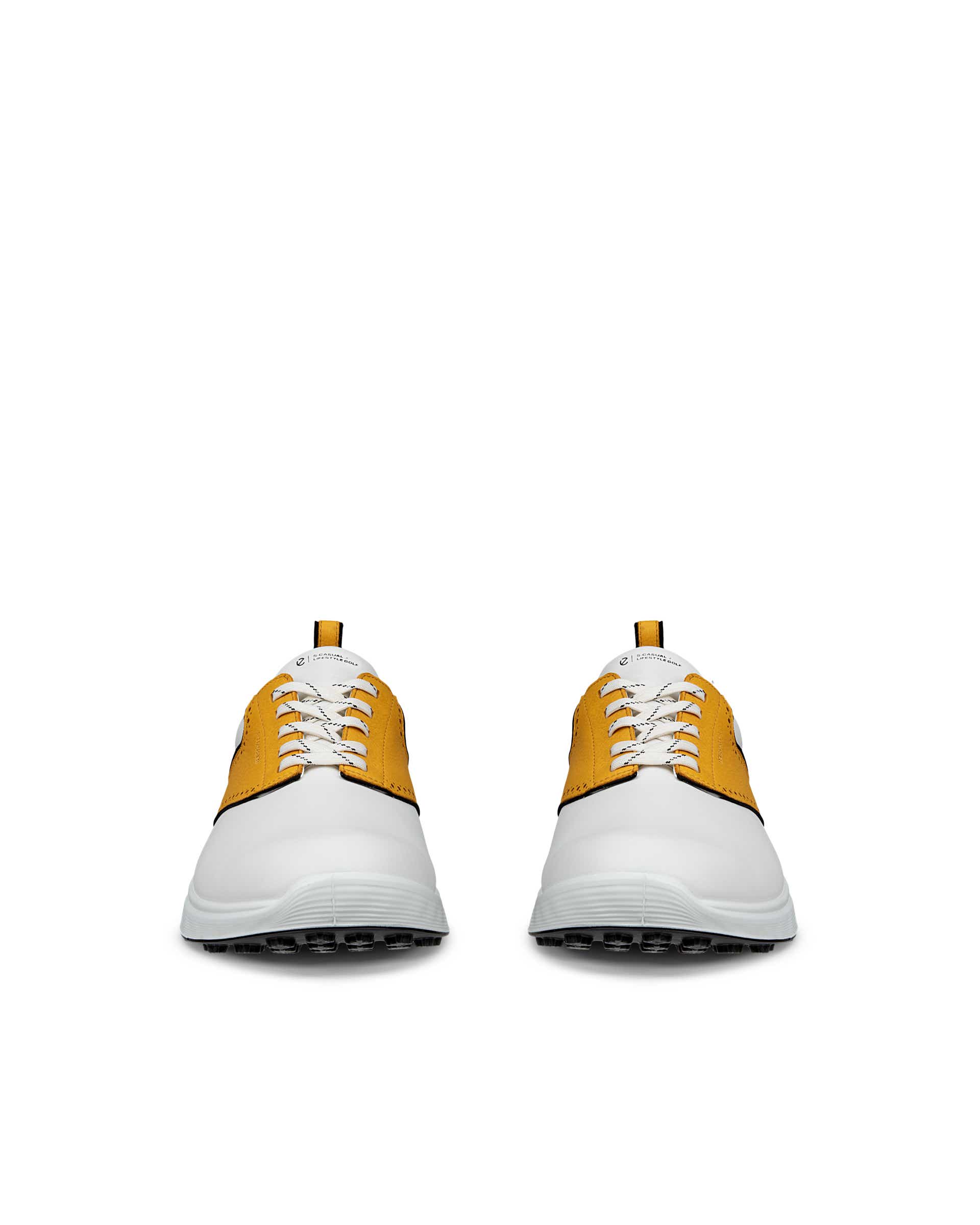 ECCO® GOLF S-CASUAL Herren Wasserdichte Golfschuh aus Leder - Weiß - Front pair