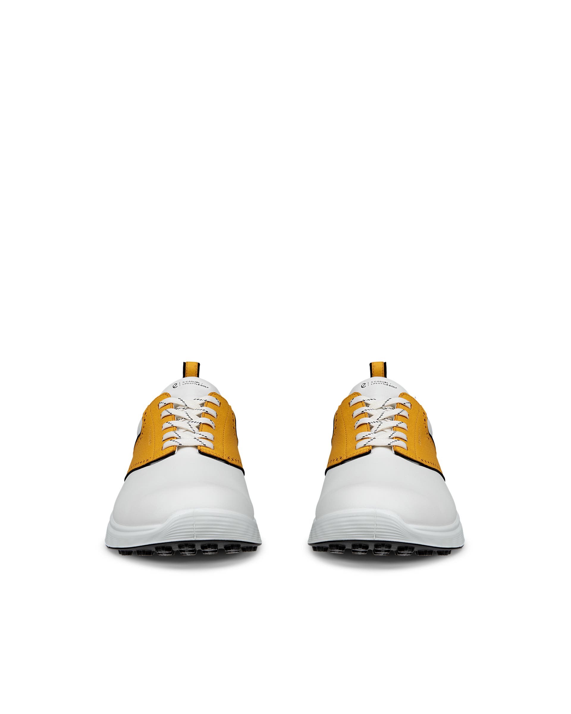 ECCO® GOLF S-CASUAL Herren Wasserdichte Golfschuh aus Leder - Weiß - Front pair