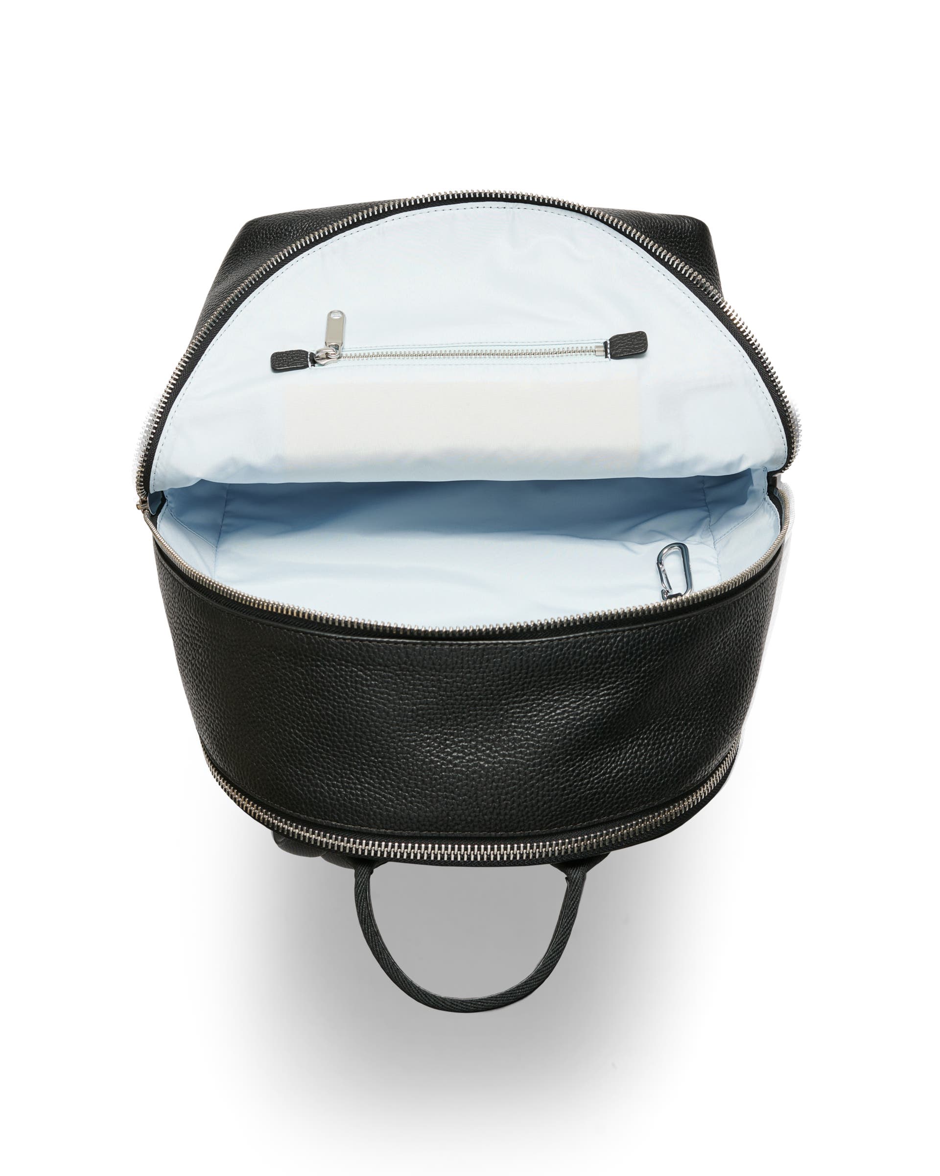 ECCO Round Pack Large Pebbled レザーバックパック | ブラック