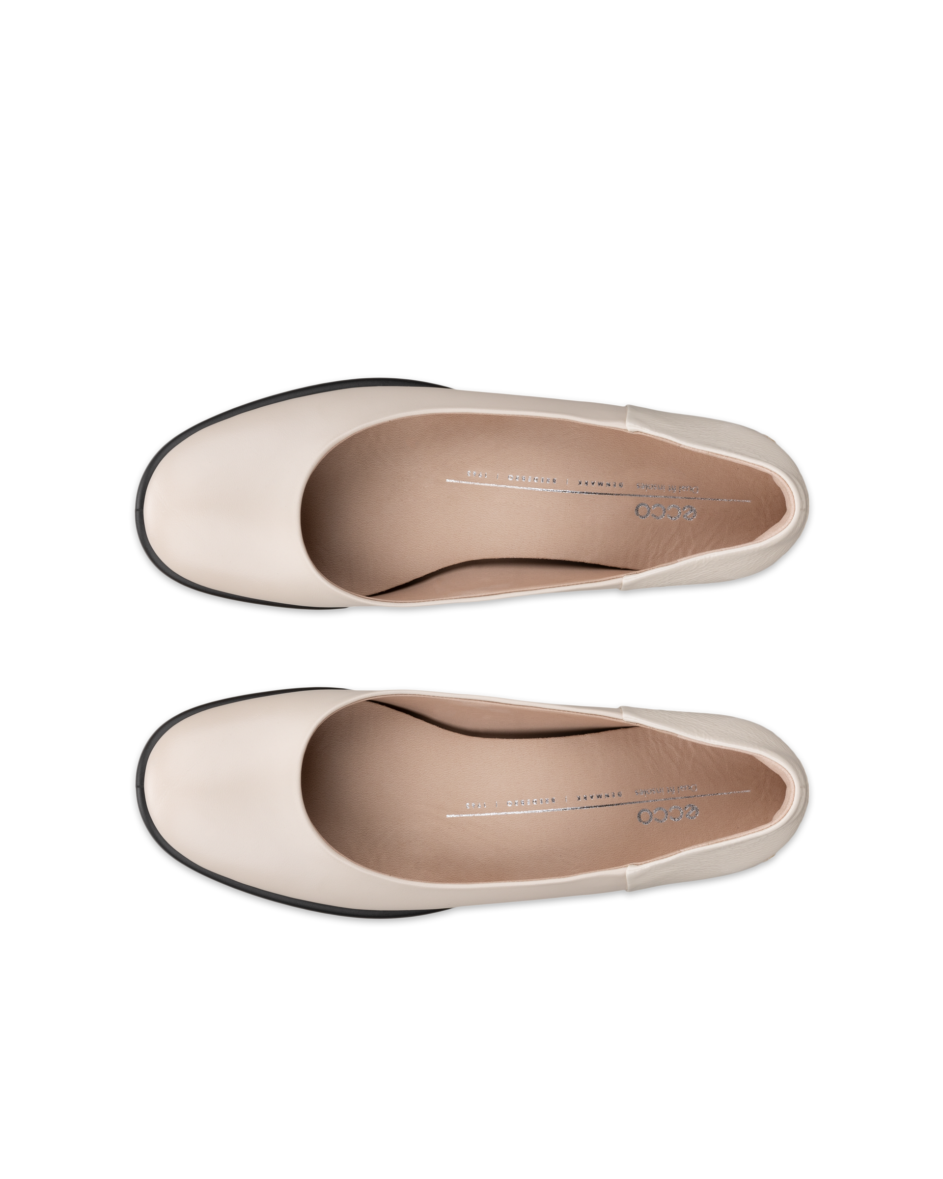 ECCO Sculpted LX ウィメンズ レザーバレリーナ - ベージュ - Top left pair