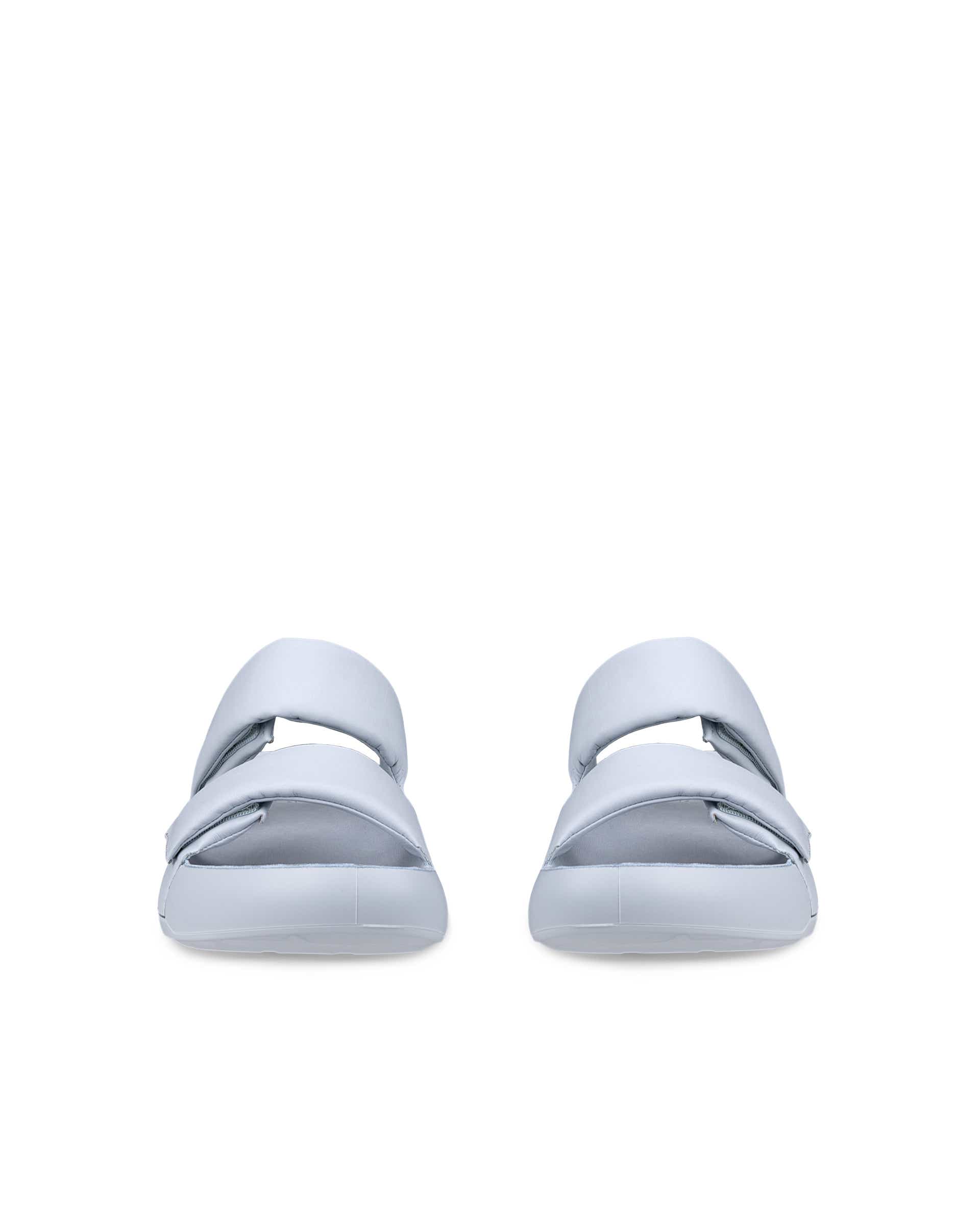 ECCO Cozmo Sandal PF ウィメンズ レザー2ストラップサンダル - ブルー - Front pair