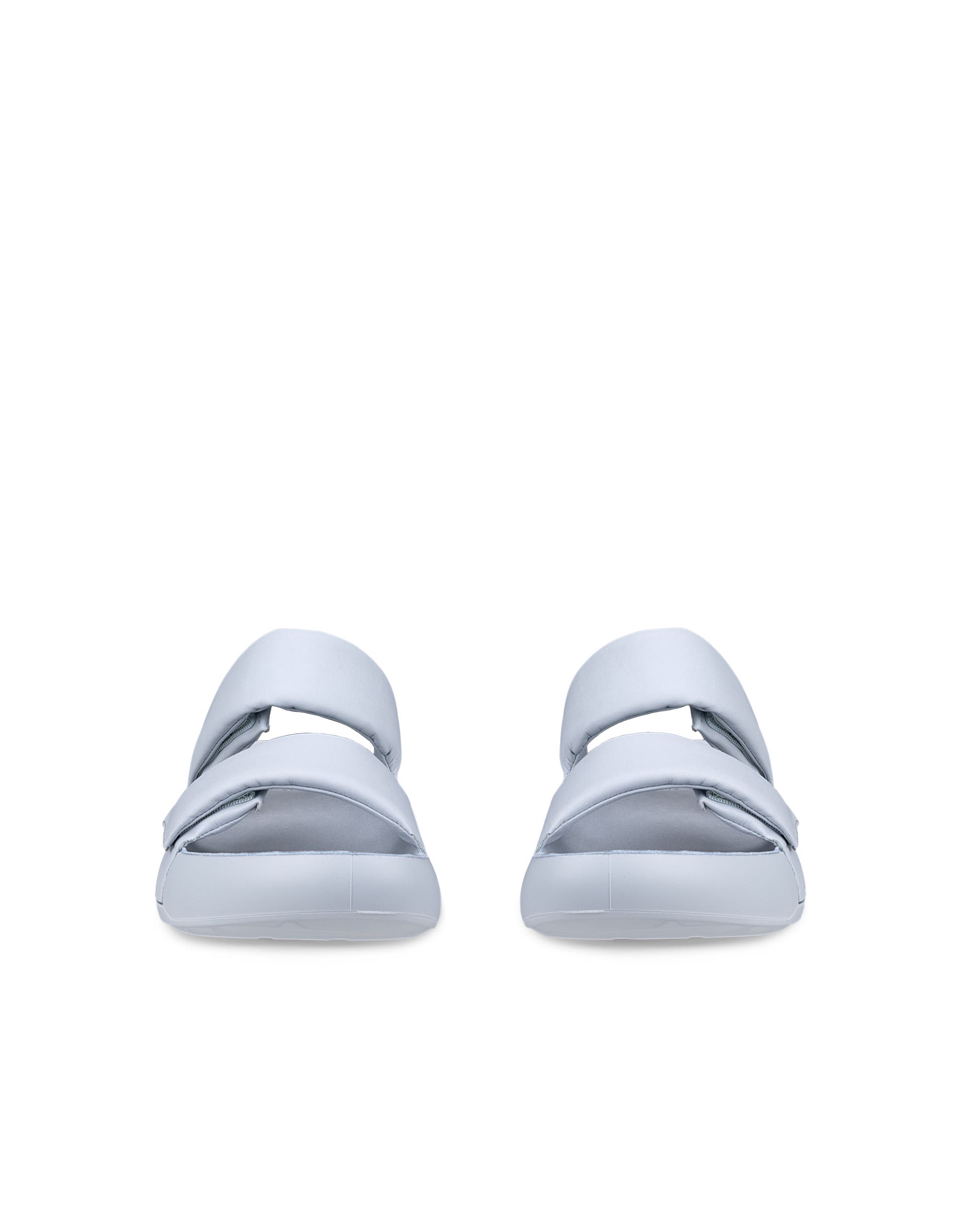 ECCO Cozmo Sandal PF ウィメンズ レザー2ストラップサンダル - ブルー - Front pair