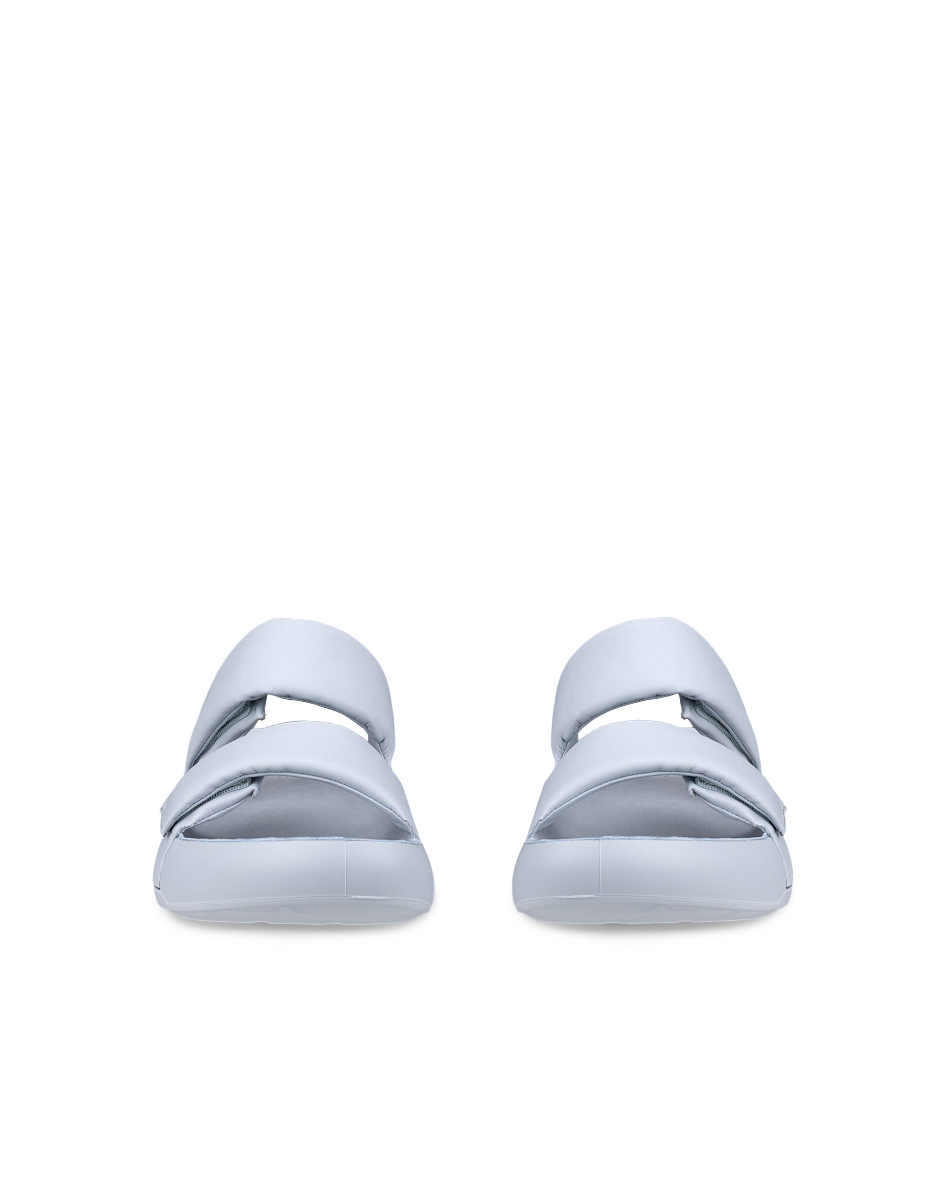 ECCO Cozmo Sandal PF ウィメンズ レザー2ストラップサンダル - ブルー - Front pair