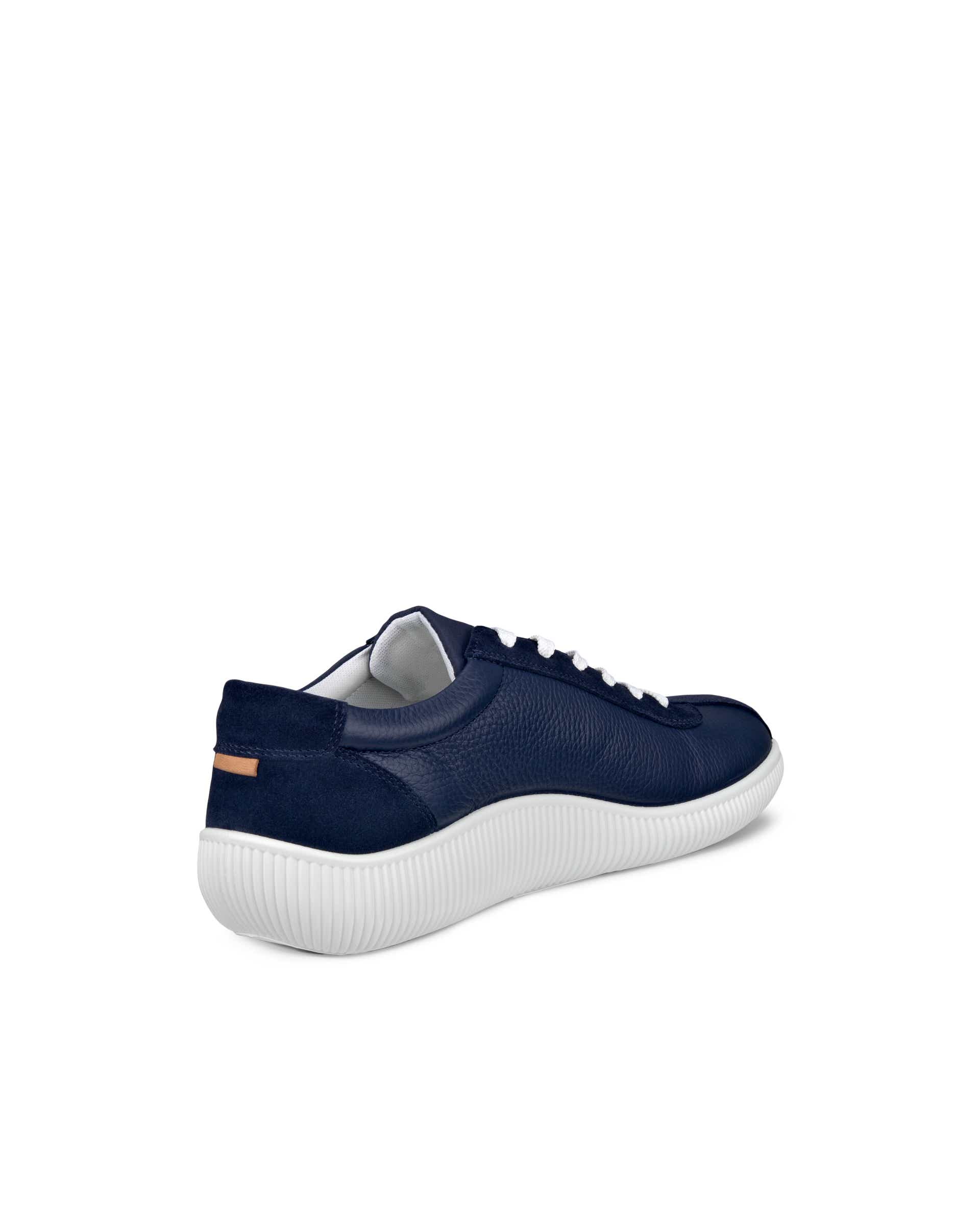 ECCO® Soft Zero baskets en cuir pour homme - Bleu - Back