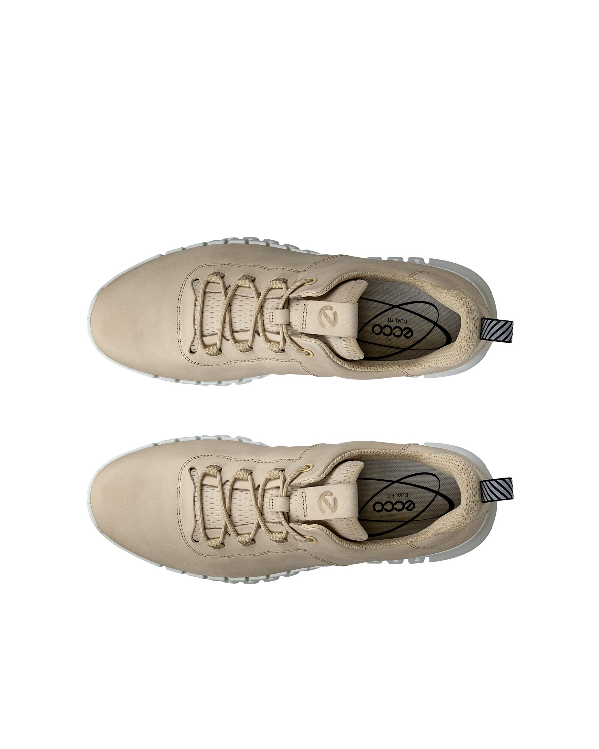 ECCO® Gruuv baskets en nubuck pour homme - Beige - Top left pair
