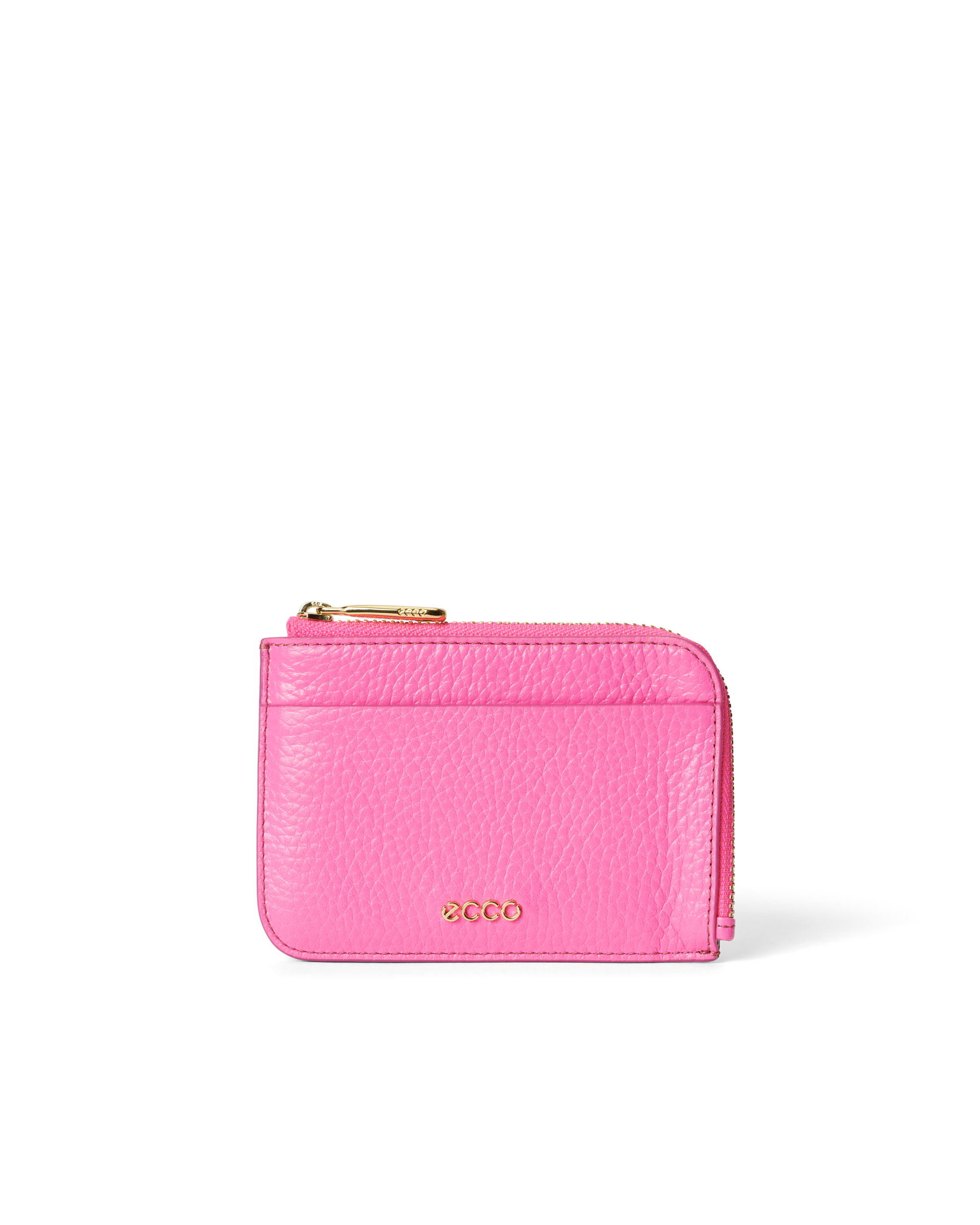 ECCO Card Case Zipped Pebbled レザーカードケース - ピンク - Main