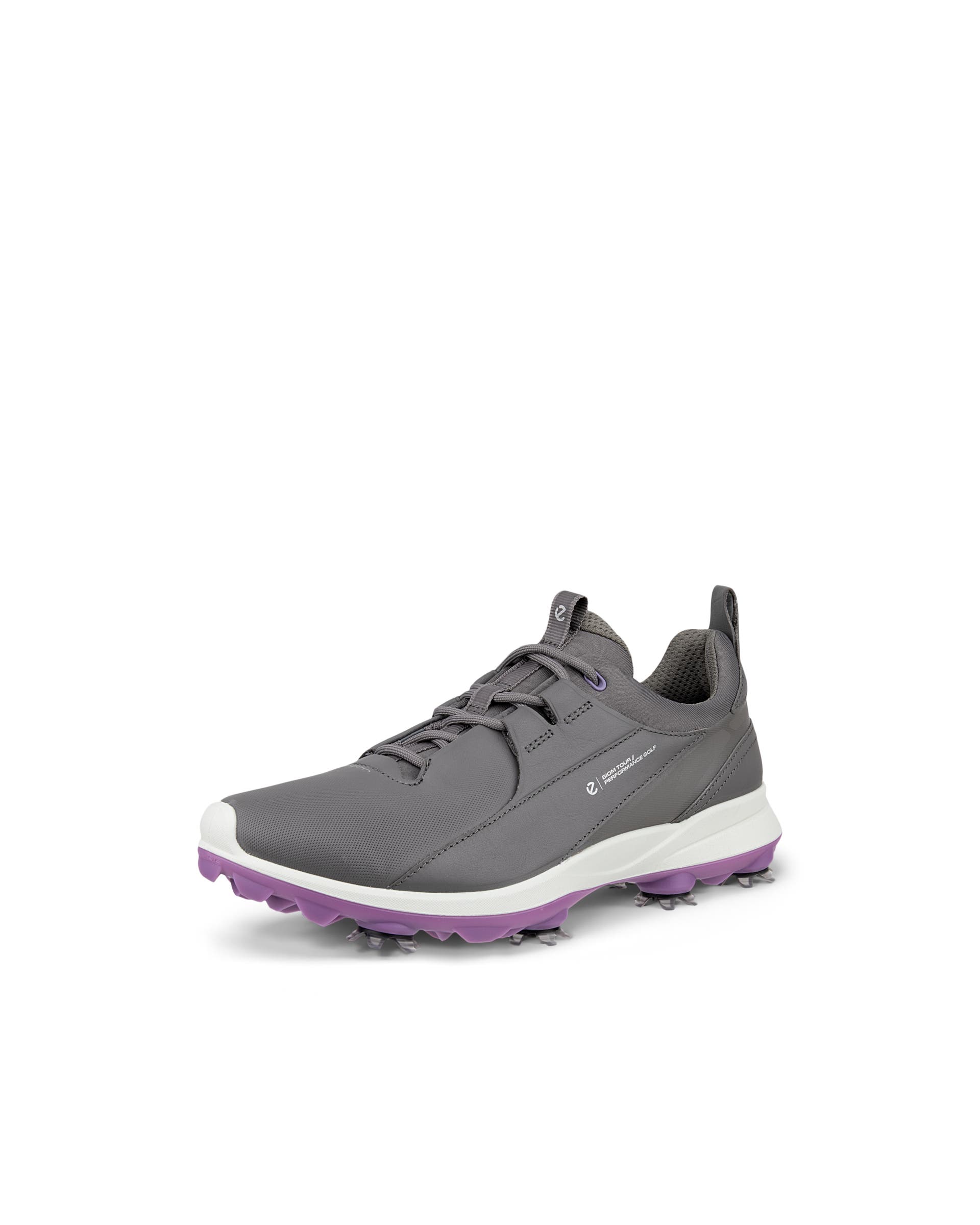 Women's ECCO® Golf Biom Tour Leather Waterproof Spikes Golf Shoe - Gray - Main