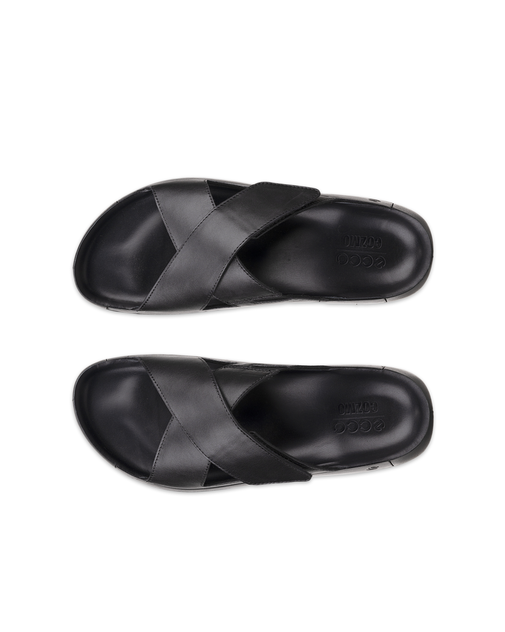 ECCO 本革 メンズサンダル ブラック エコー サンダル メンズ COZMO ECCO 500904 ブラック 黒